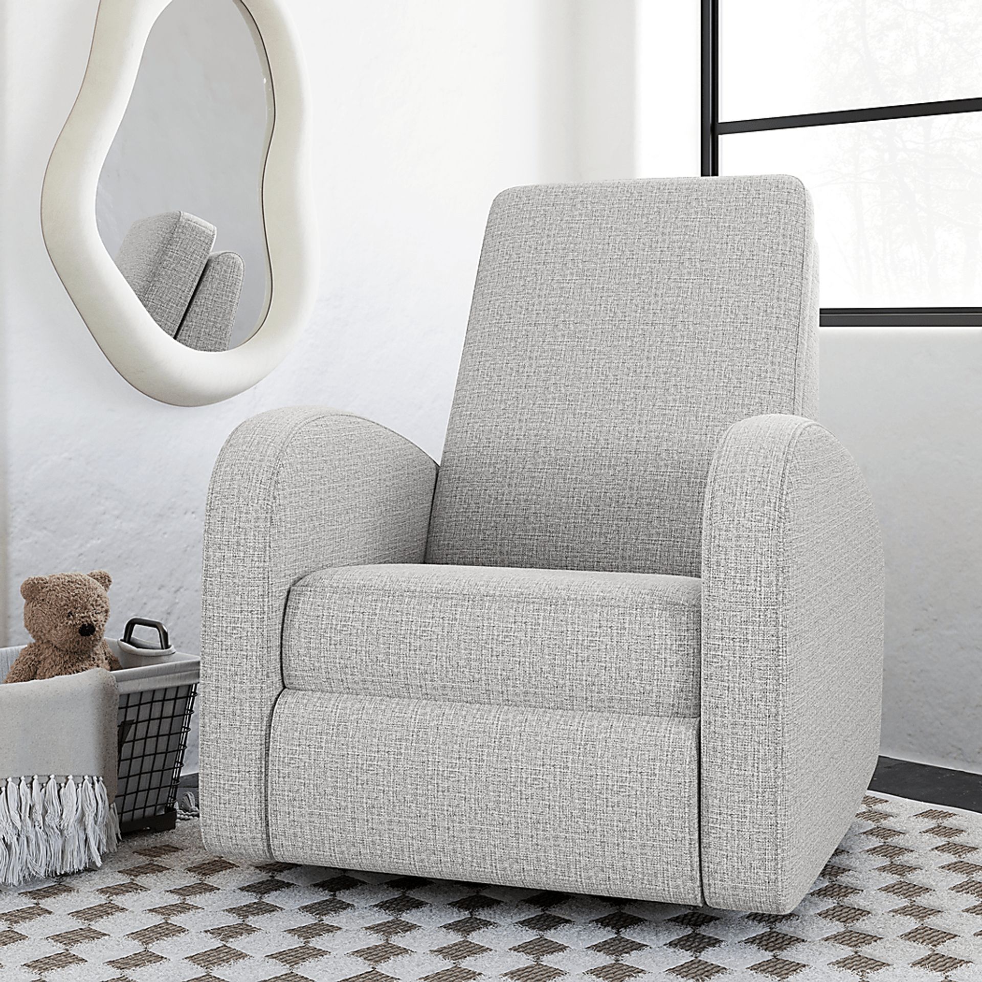 Nursery Vexari Gray Swivel Glider - Image 3
