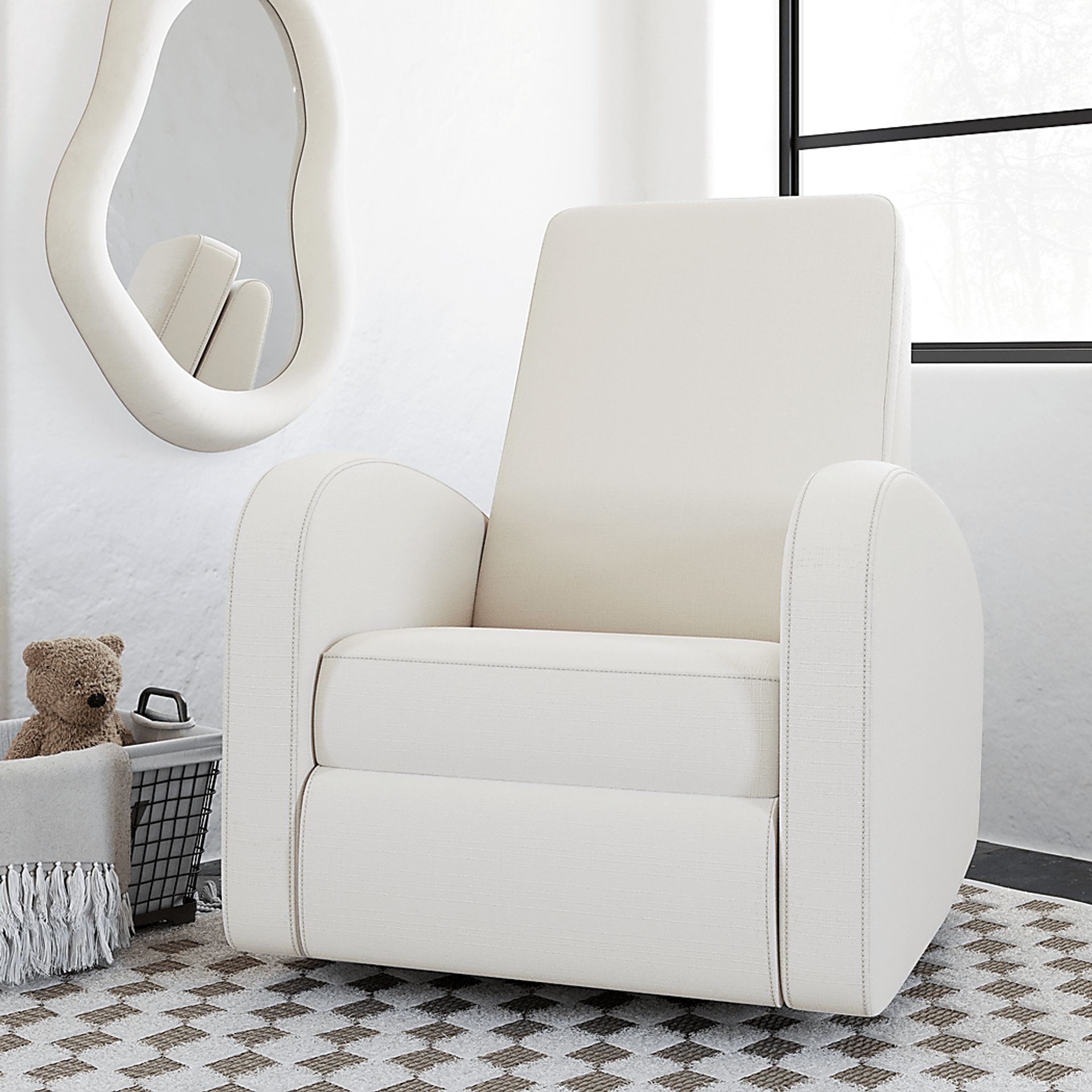Nursery Vexari Ivory Swivel Glider - Image 2