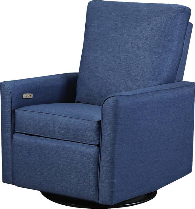 Nursery Winddon Blue Power Swivel Recliner - Thumbnail - Image 1