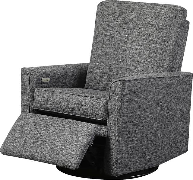 Nursery Winddon Dark Gray Power Swivel Recliner - Thumbnail - Image 2