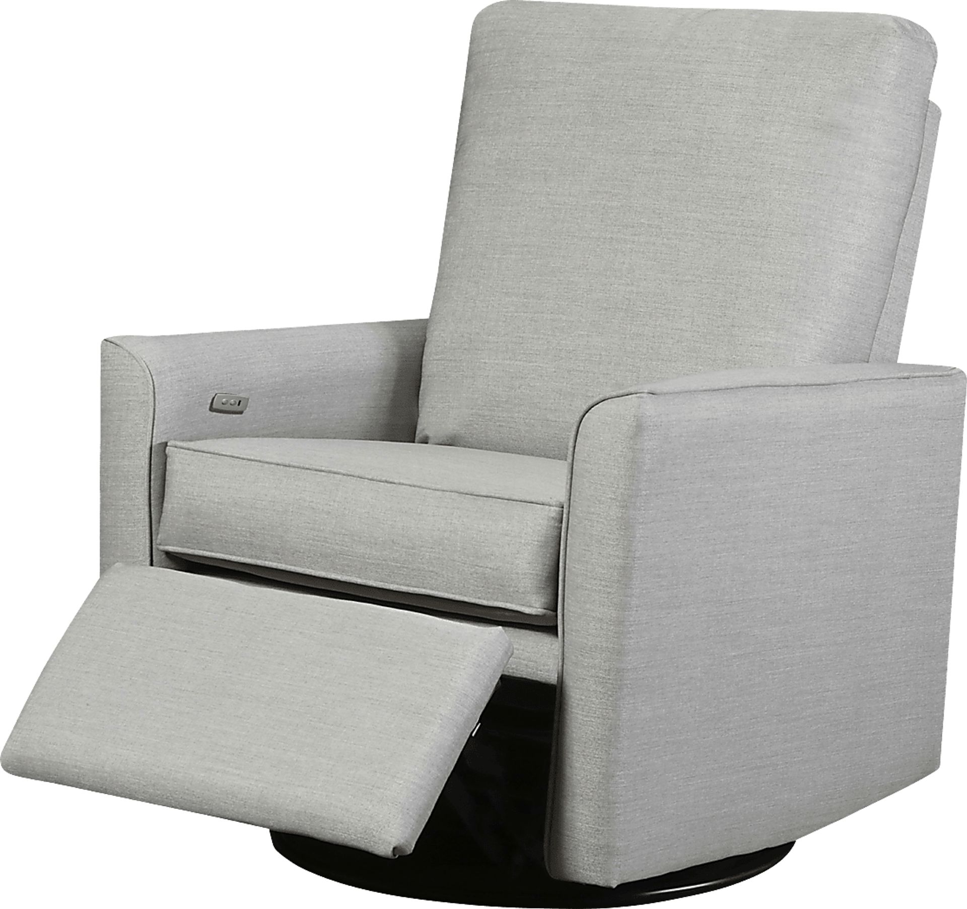 Nursery Winddon Gray Power Swivel Recliner - Image 2