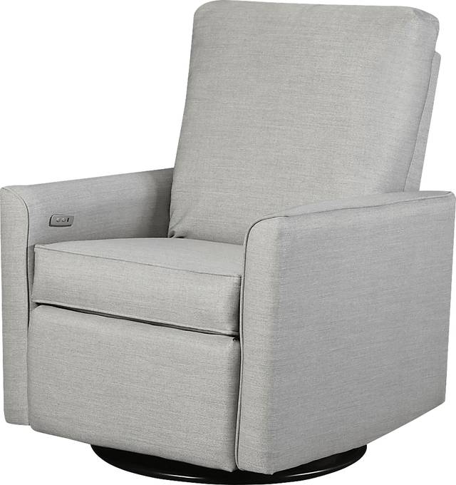 Nursery Winddon Gray Power Swivel Recliner - Thumbnail - Image 1