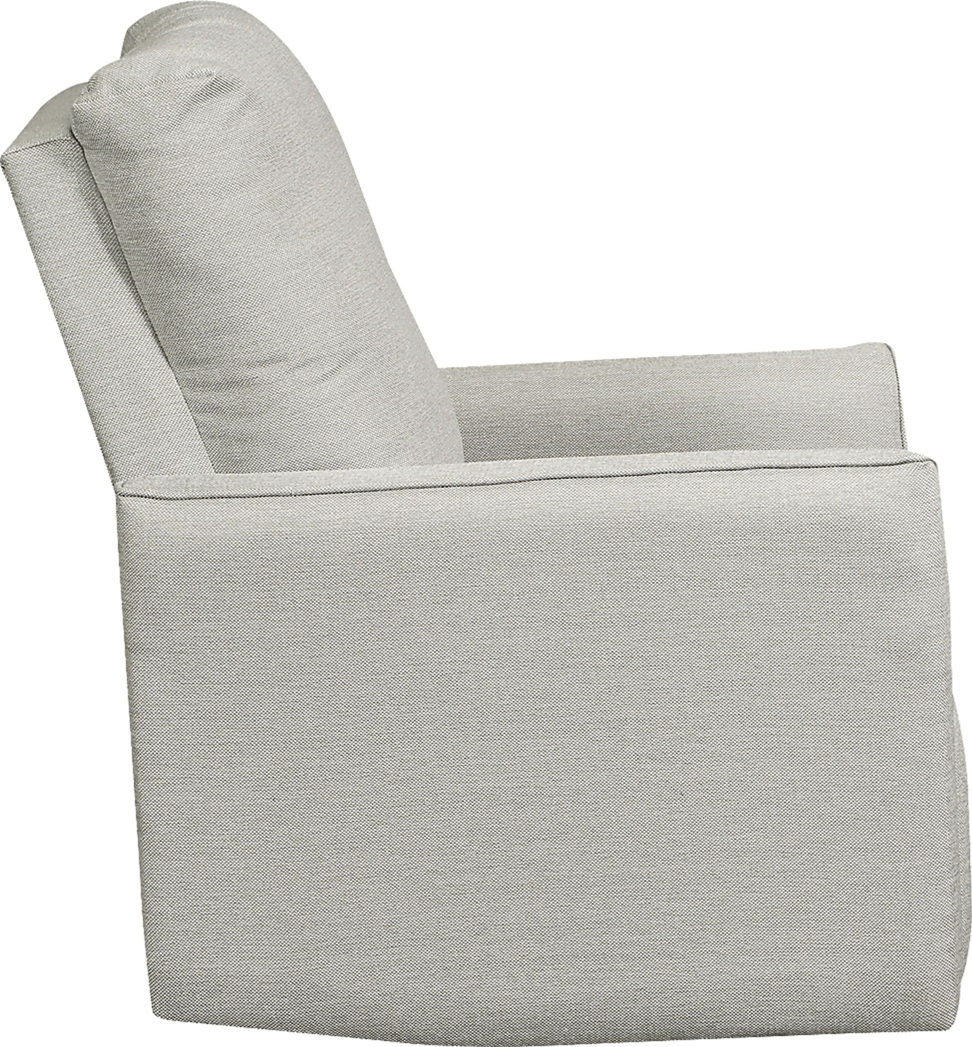Nursery Winddon Light Gray Power Swivel Recliner - Image 4