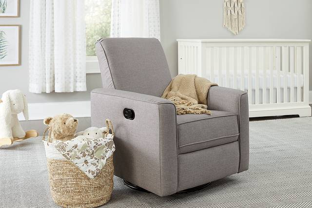 Nursery Wrenlow Beige Swivel Glider Recliner - Thumbnail - Image 2