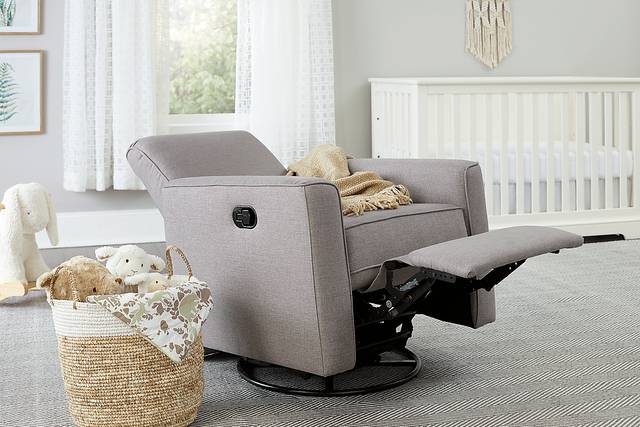 Nursery Wrenlow Beige Swivel Glider Recliner - Thumbnail - Image 3