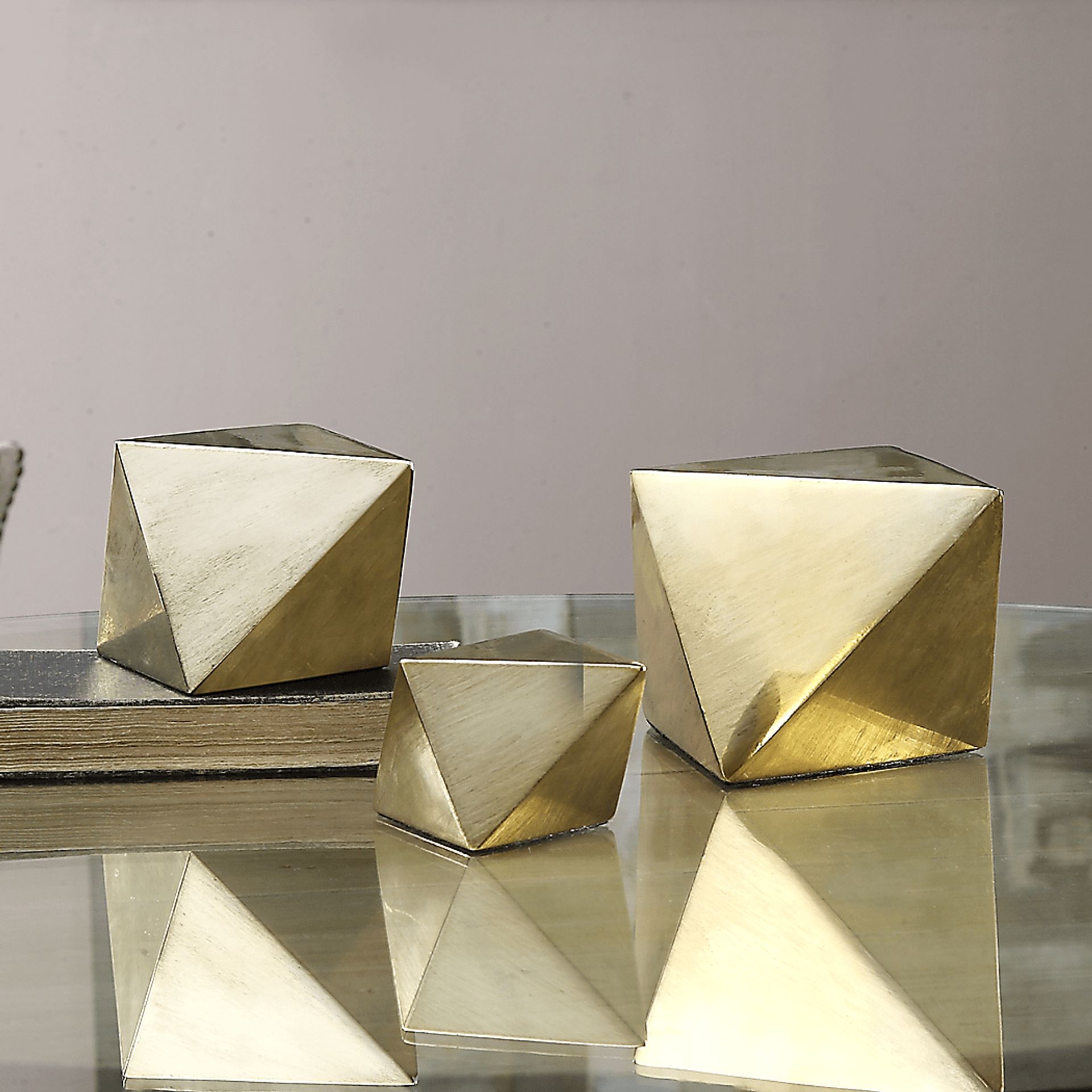 Nuvia Champagne Sculpture, Set of 3 - Image 3