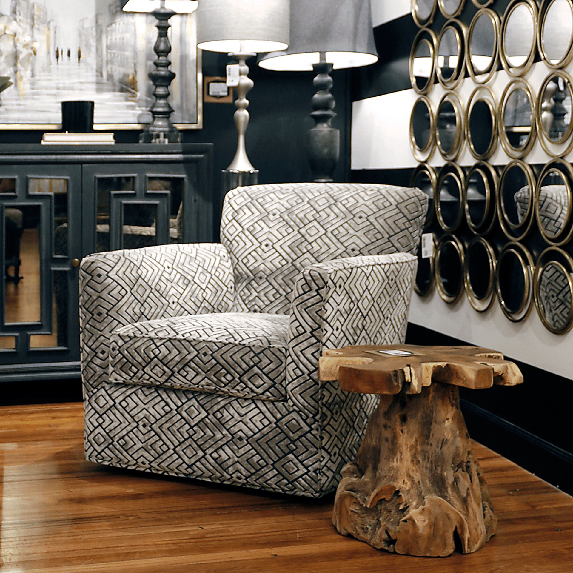 Nuzha Brown Accent Table - Image 2