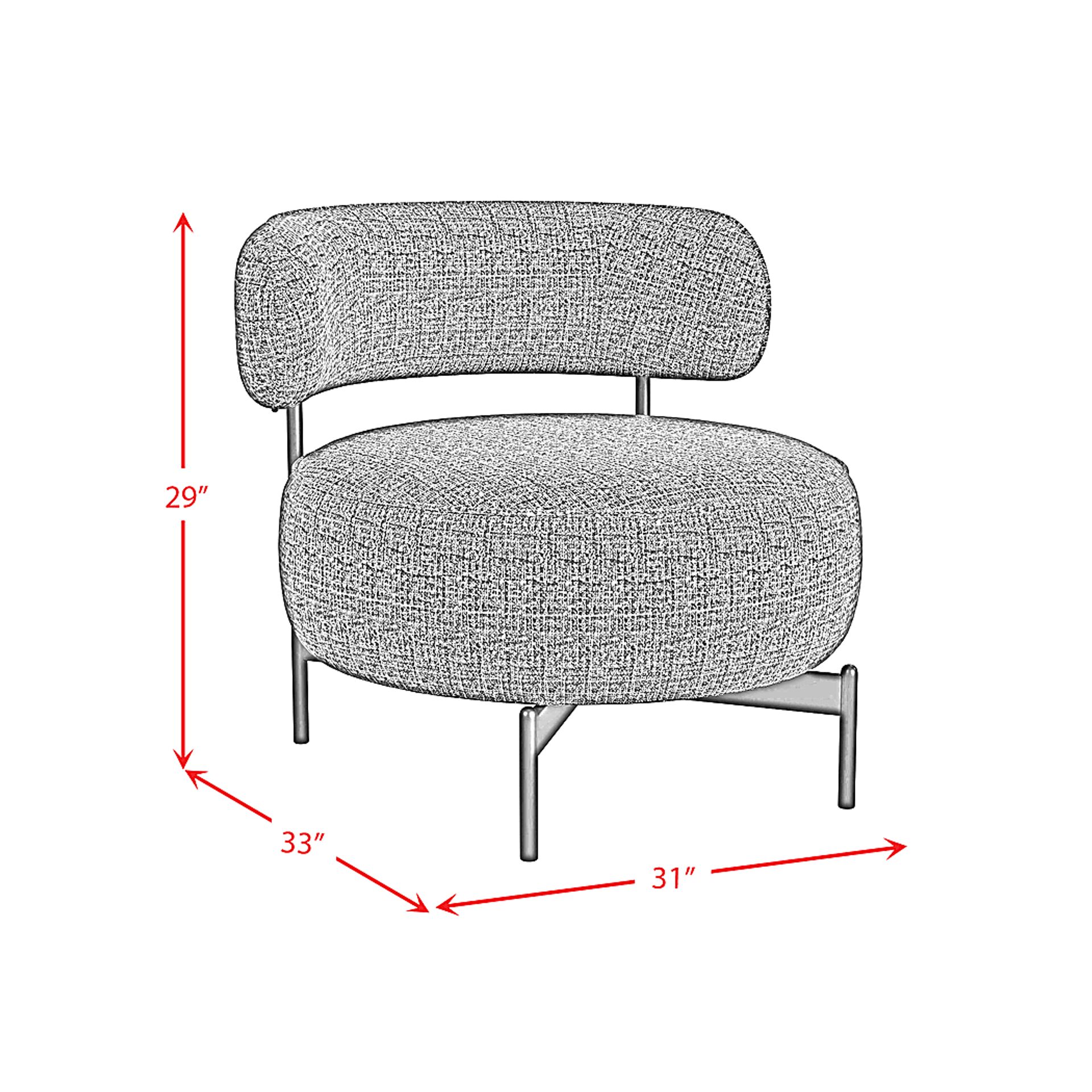 Nvart Black Swivel Accent Chair - Image 3