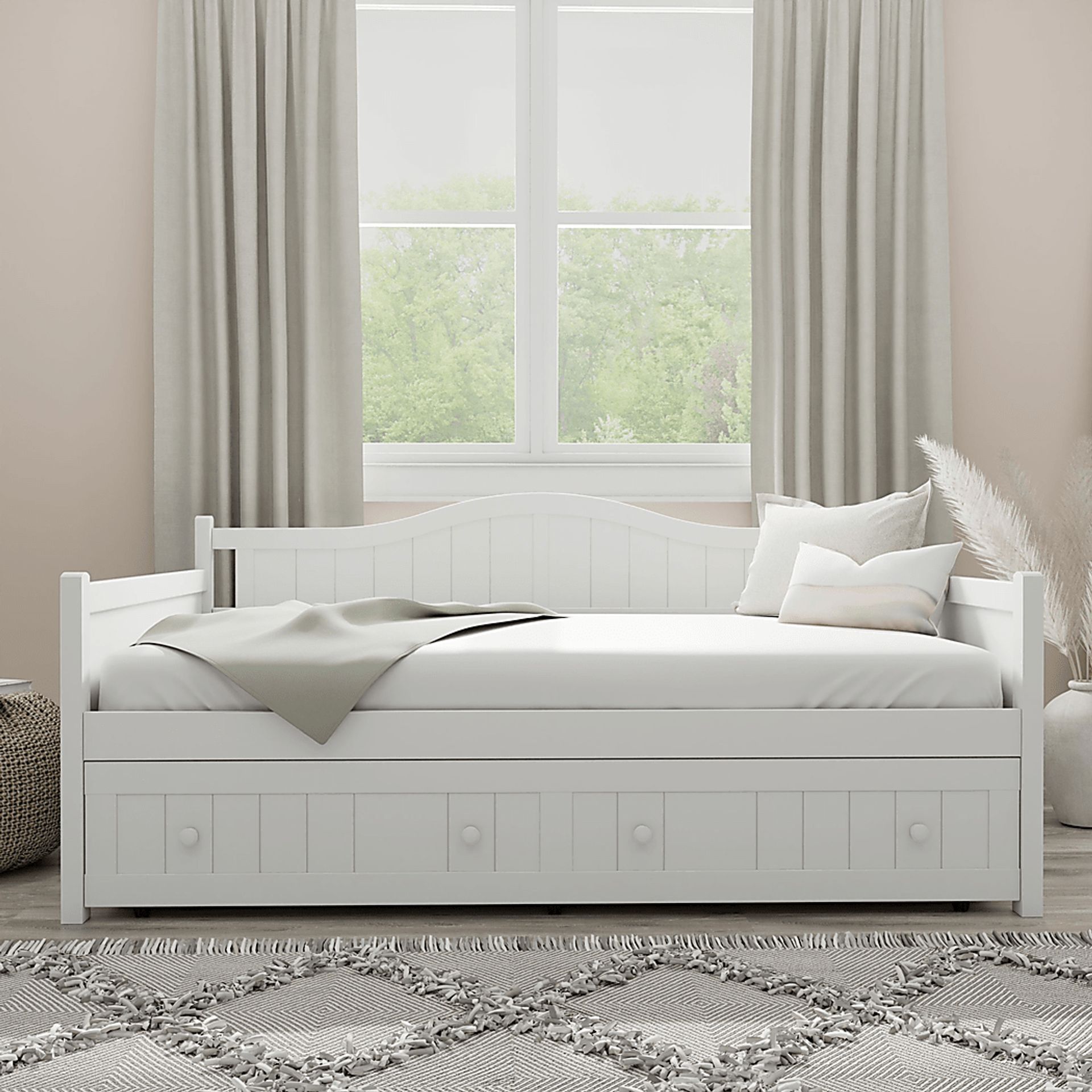 Nyala White Full Daybed with Frame - Image 3