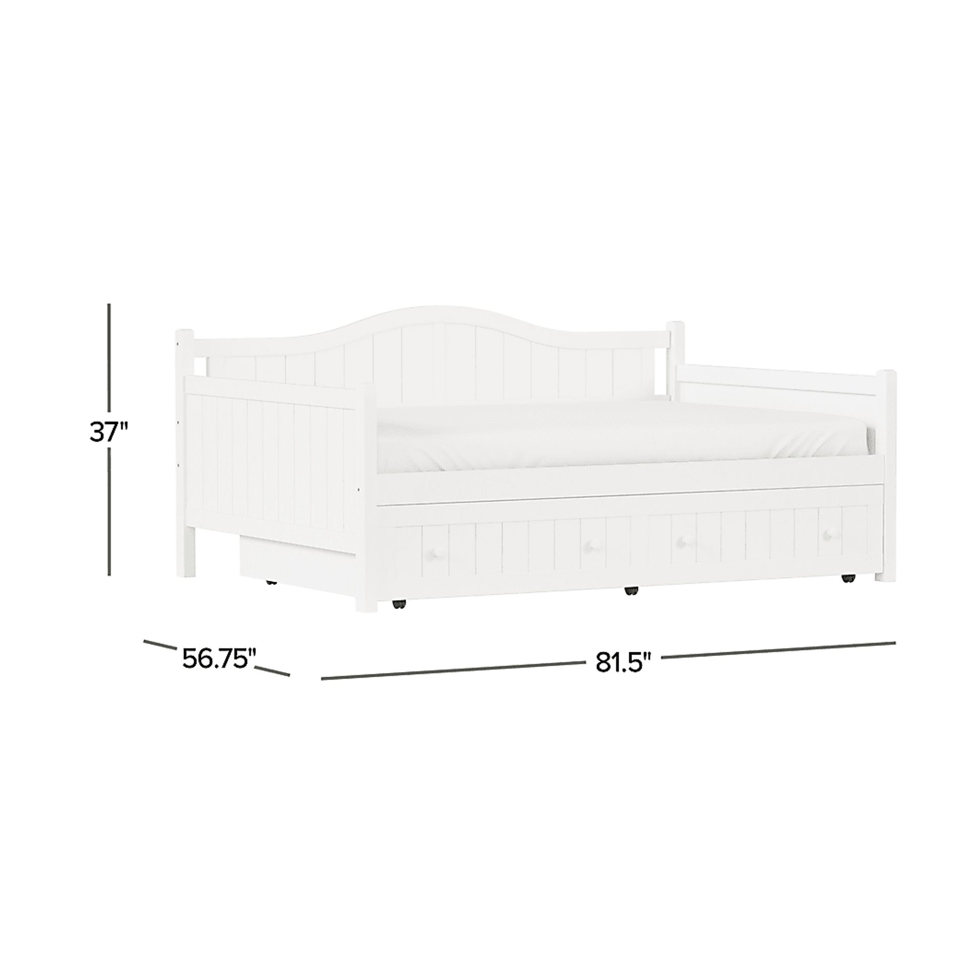 Nyala White Full Daybed with Frame - Image 9
