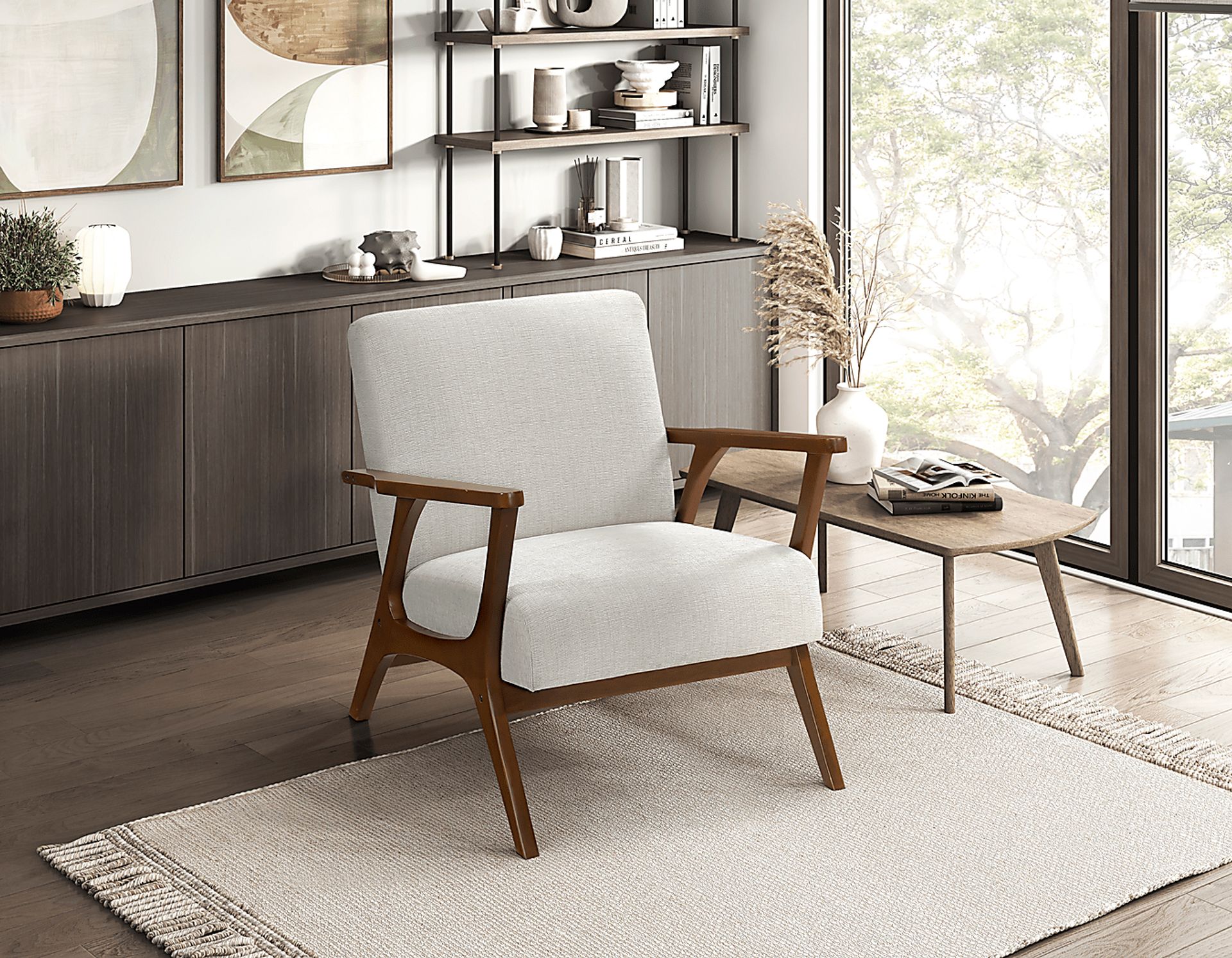 Nycio Beige Accent Chair - Image 2