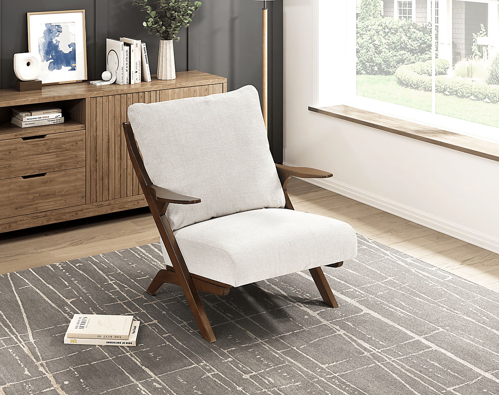 Nycio Beige Accent Chair - Image 2