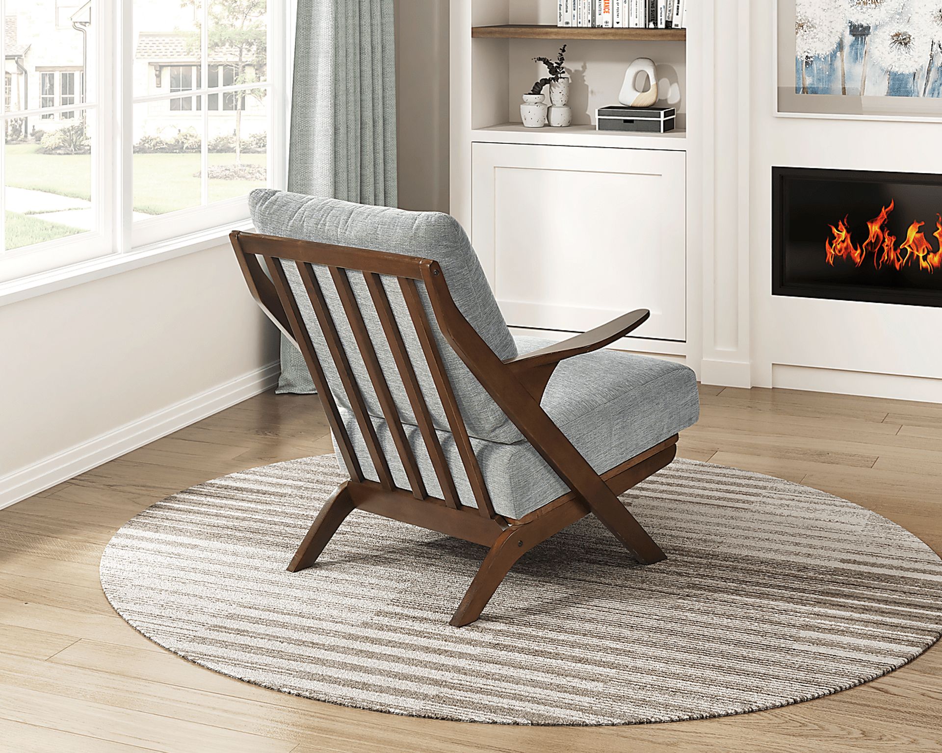 Nycio Gray Accent Chair - Image 3