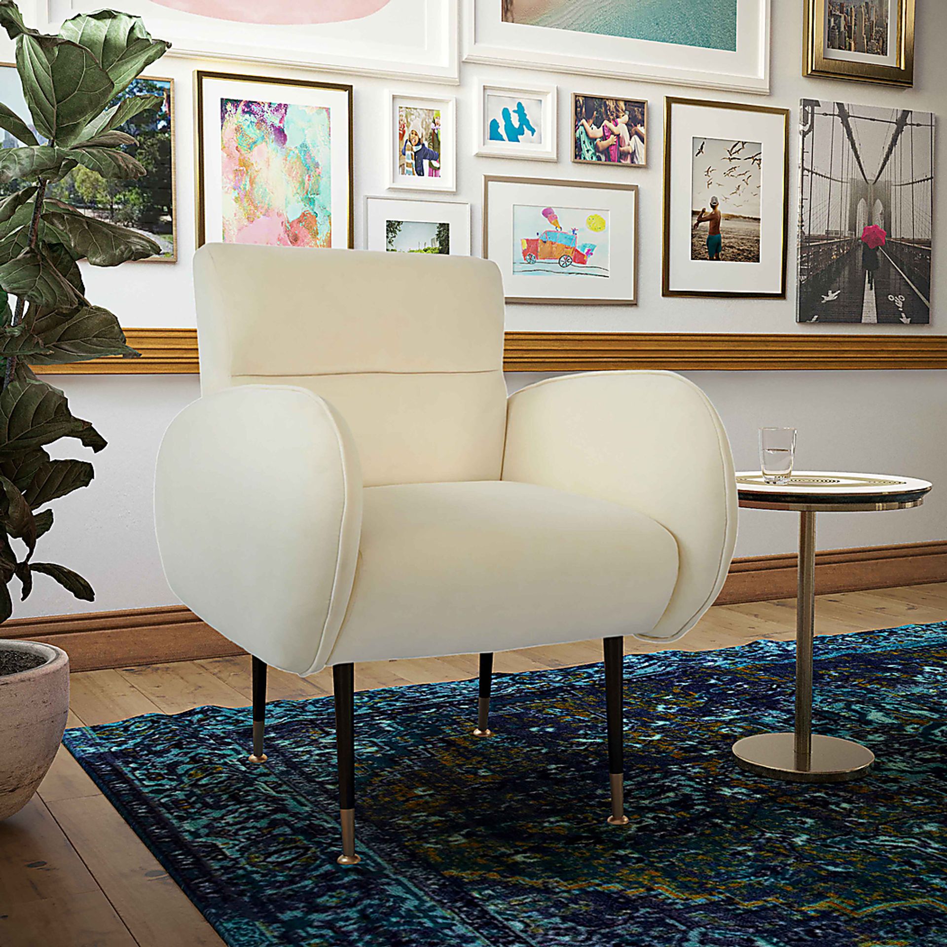 Nyelee Beige Accent Chair - Image 5