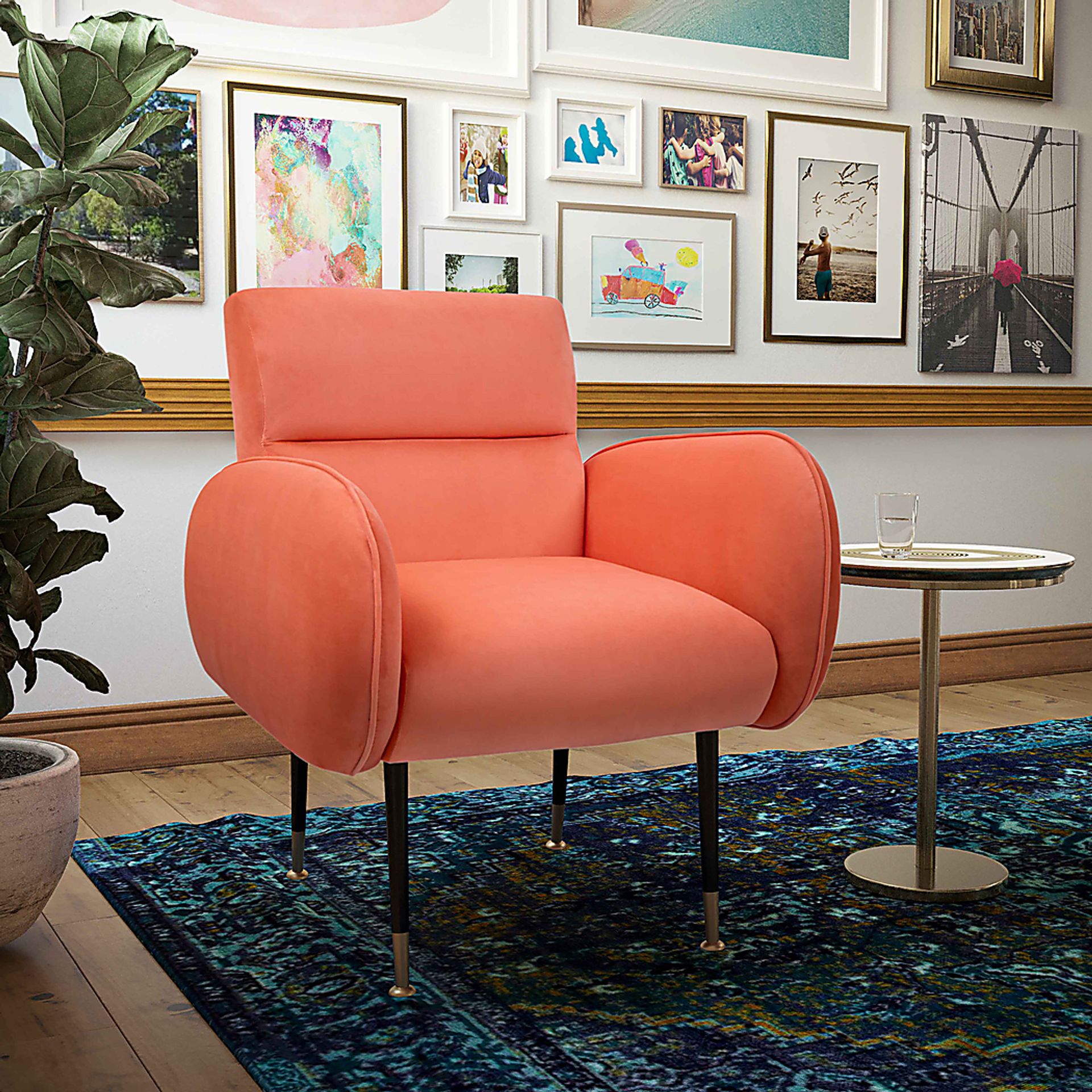 Nyelee Coral Accent Chair - Image 5