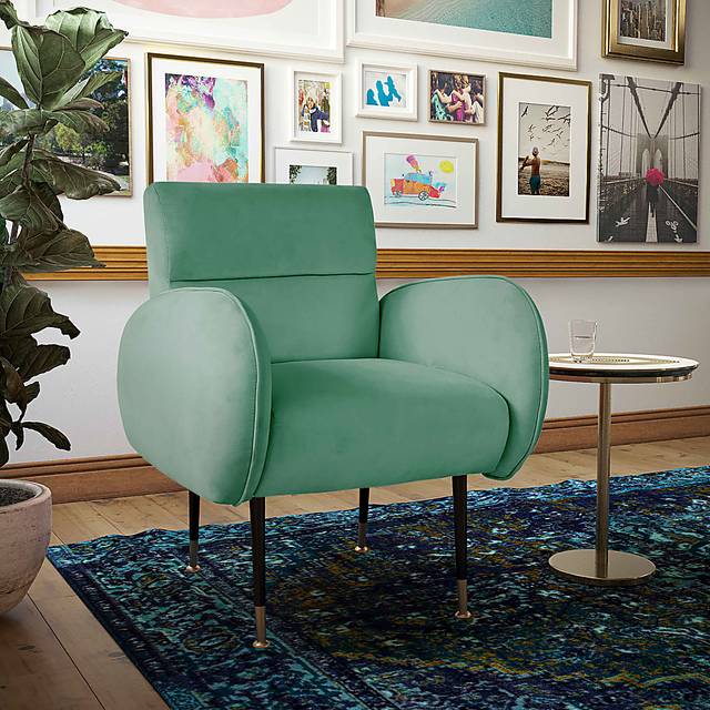 Nyelee Mint Accent Chair - Thumbnail - Image 5