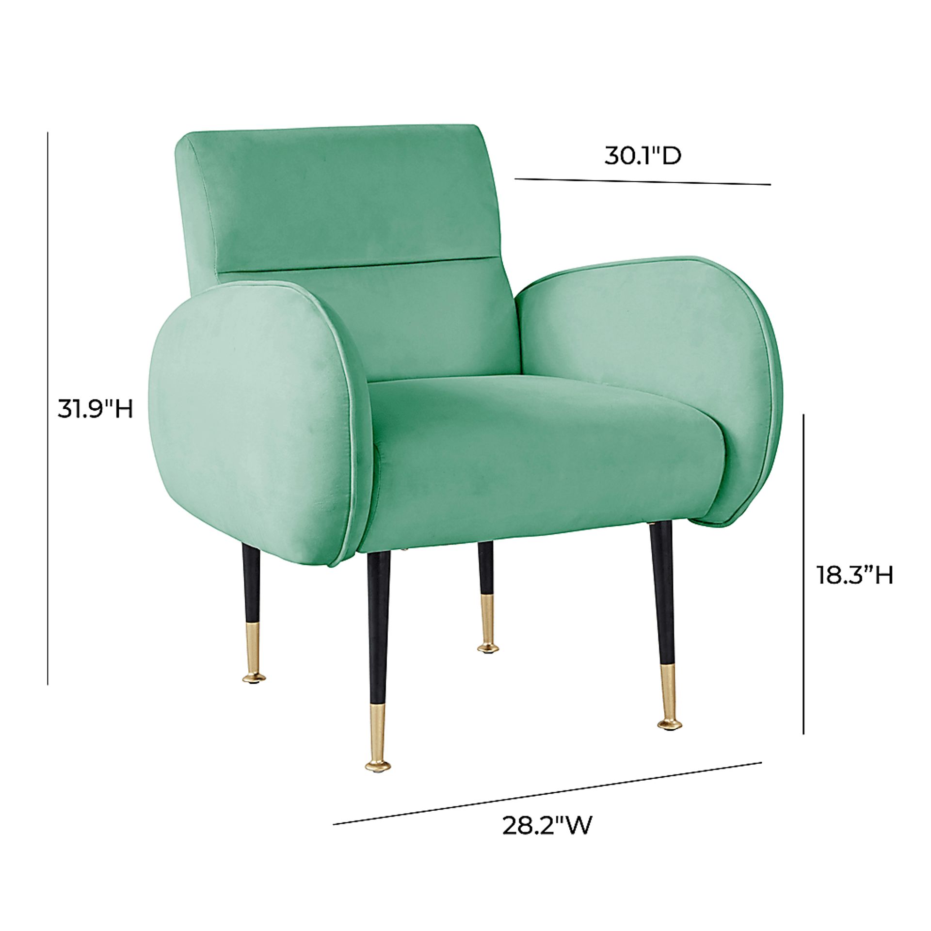 Nyelee Mint Accent Chair - Image 6