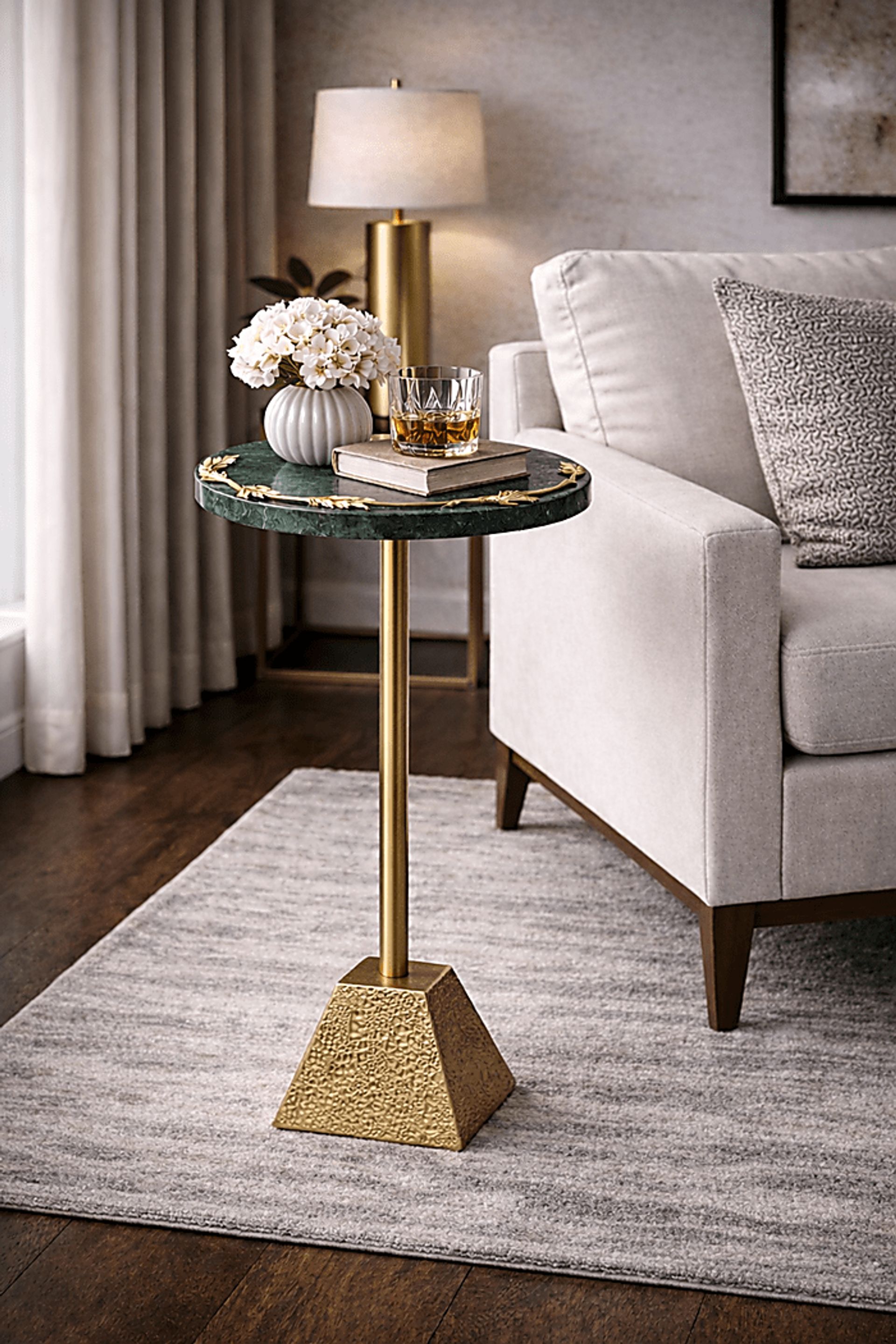 Nyexi Gold/Green Accent Table - Image 2