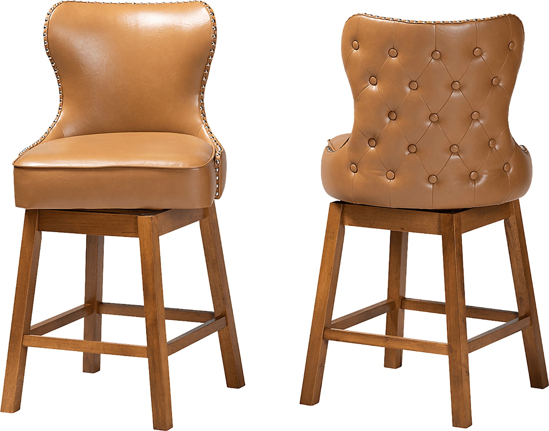 Nylic Tan Swivel Counter Stool, Set of 2 - Image 4