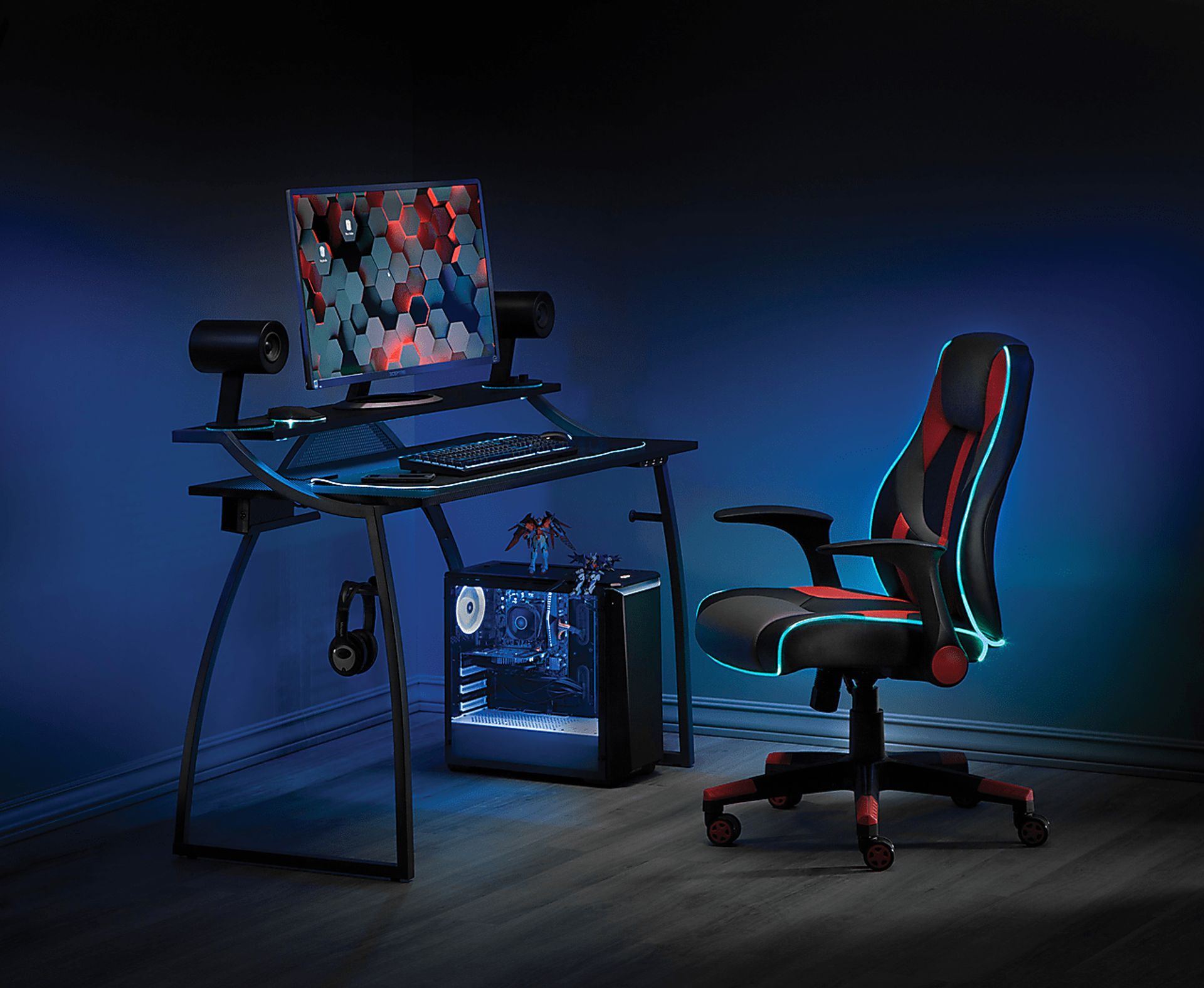 Nyota Black Gaming Desk - Image 10