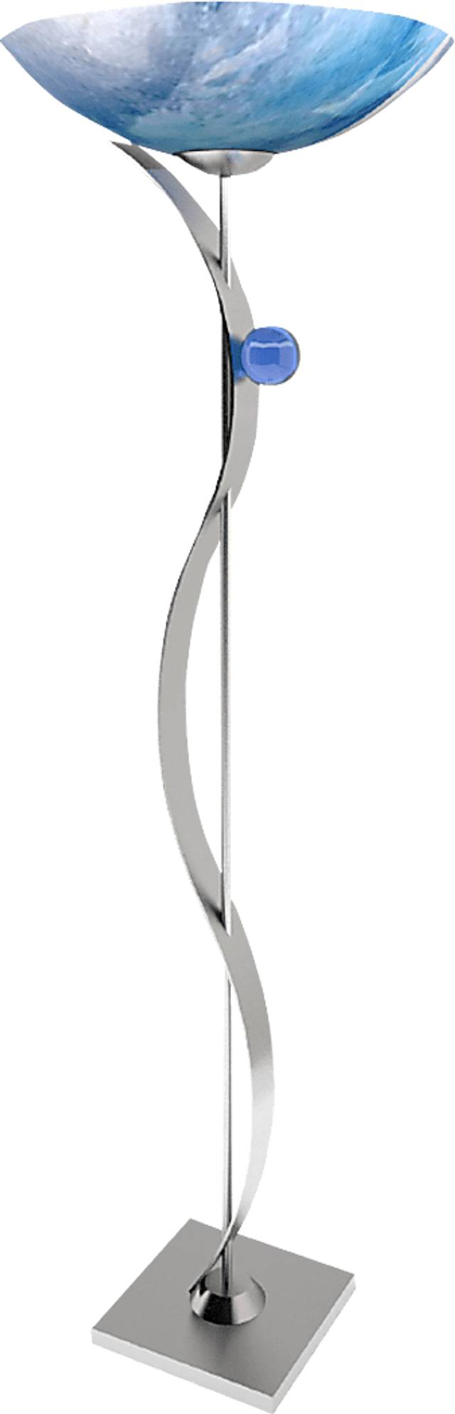 Nyra Silver Torchier Floor Lamp - Thumbnail - Image 1
