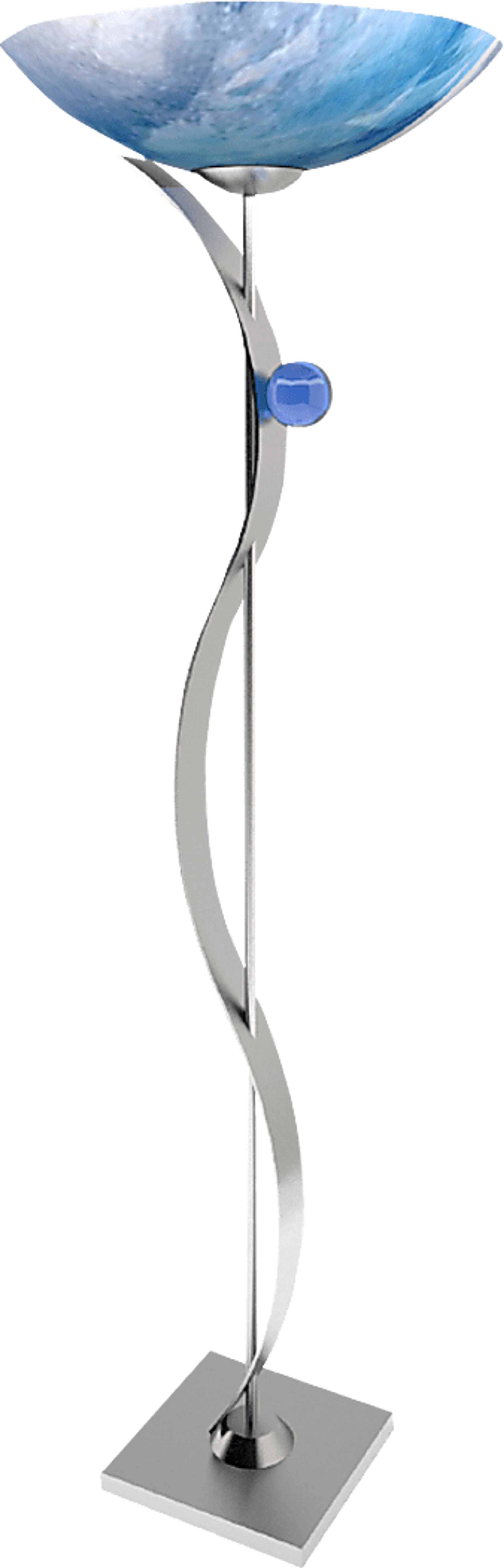 Nyra Silver Torchier Floor Lamp - Image 1