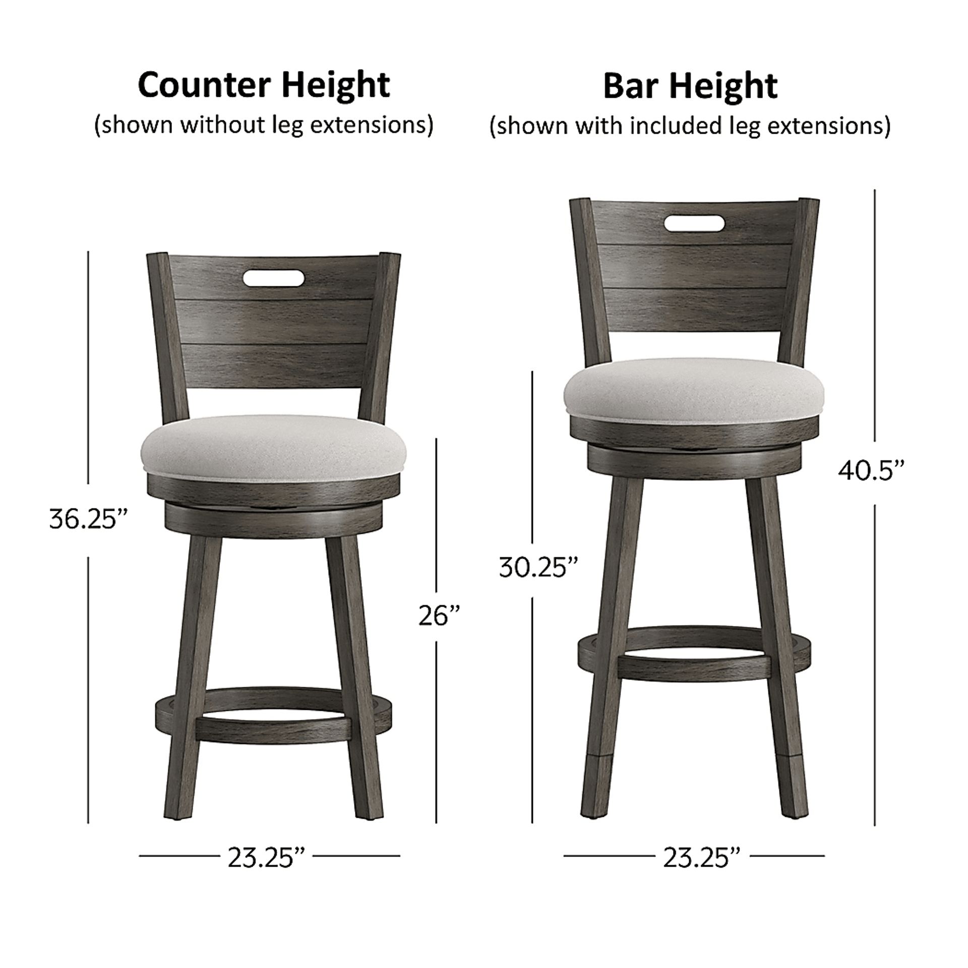 Nysa Dark Gray Adjustble Stool - Image 24