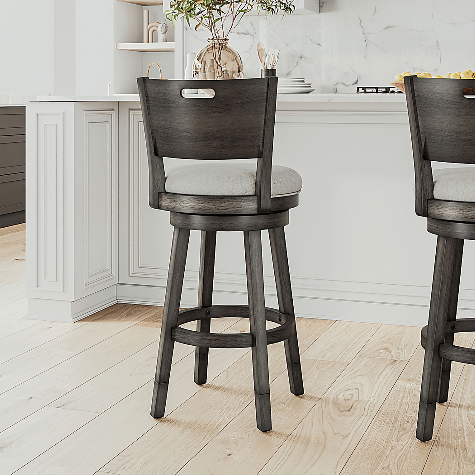 Nysa Dark Gray Adjustble Stool - Image 5