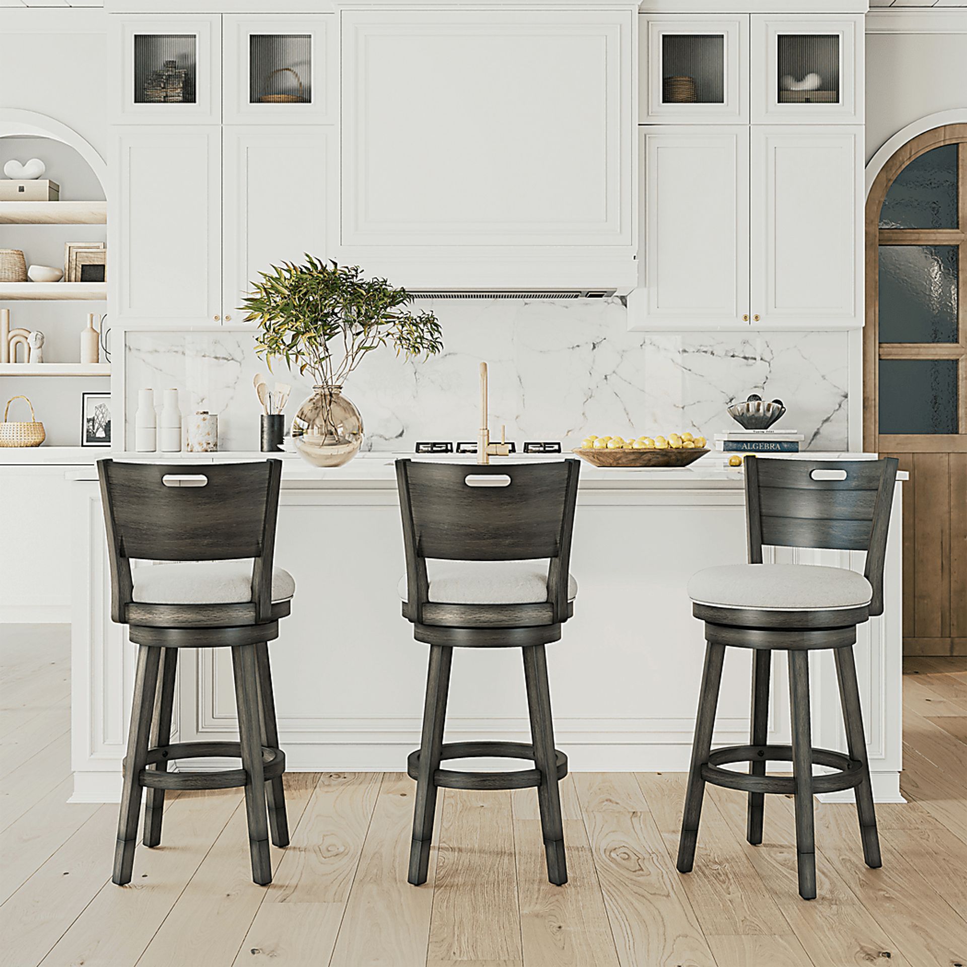 Nysa Dark Gray Adjustble Stool - Image 6