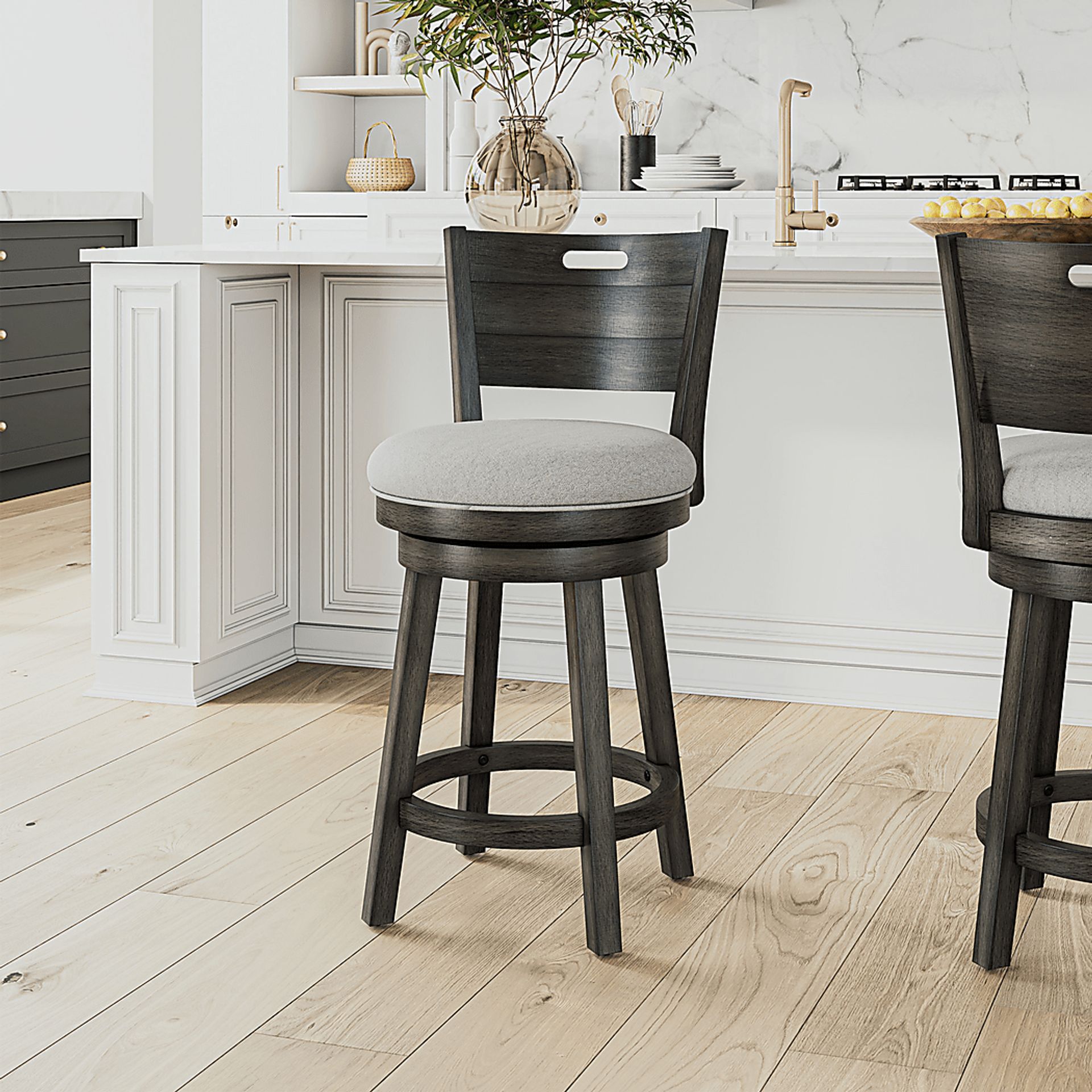 Nysa Dark Gray Adjustble Stool - Image 7