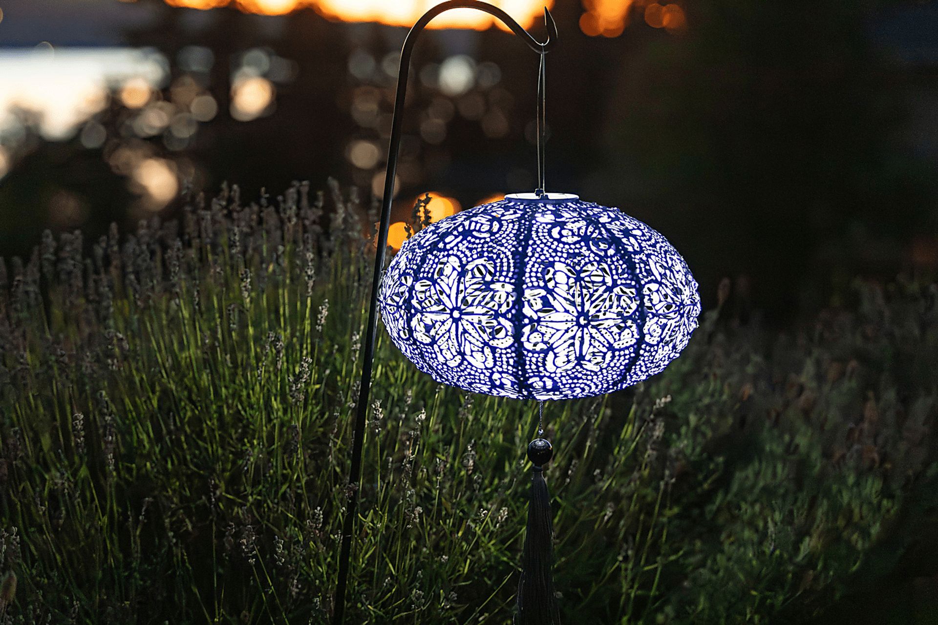 Nyx Blue Outdoor Solar Lantern - Image 2