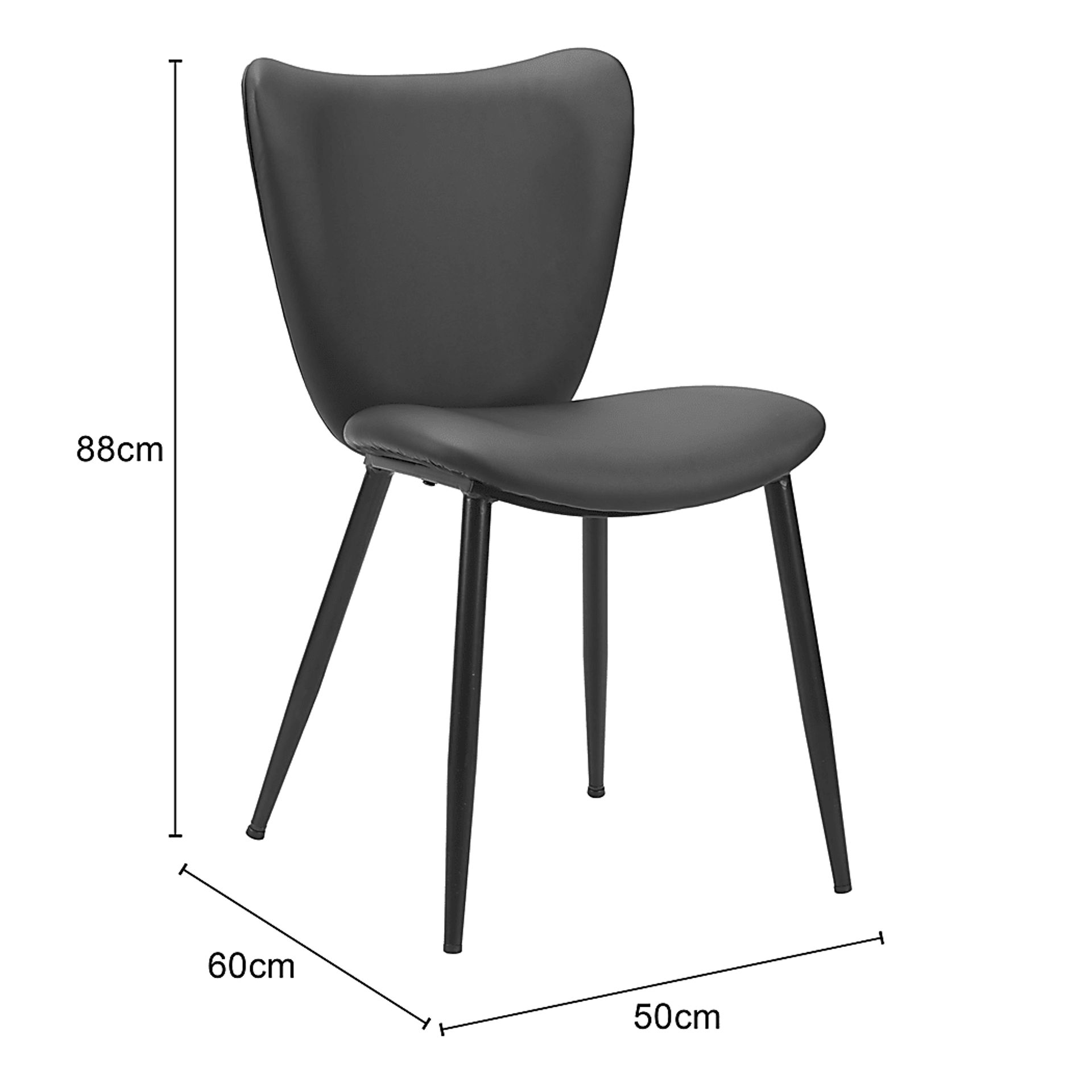Nyxhu Black Dining Chair, Set of 2 - Image 3