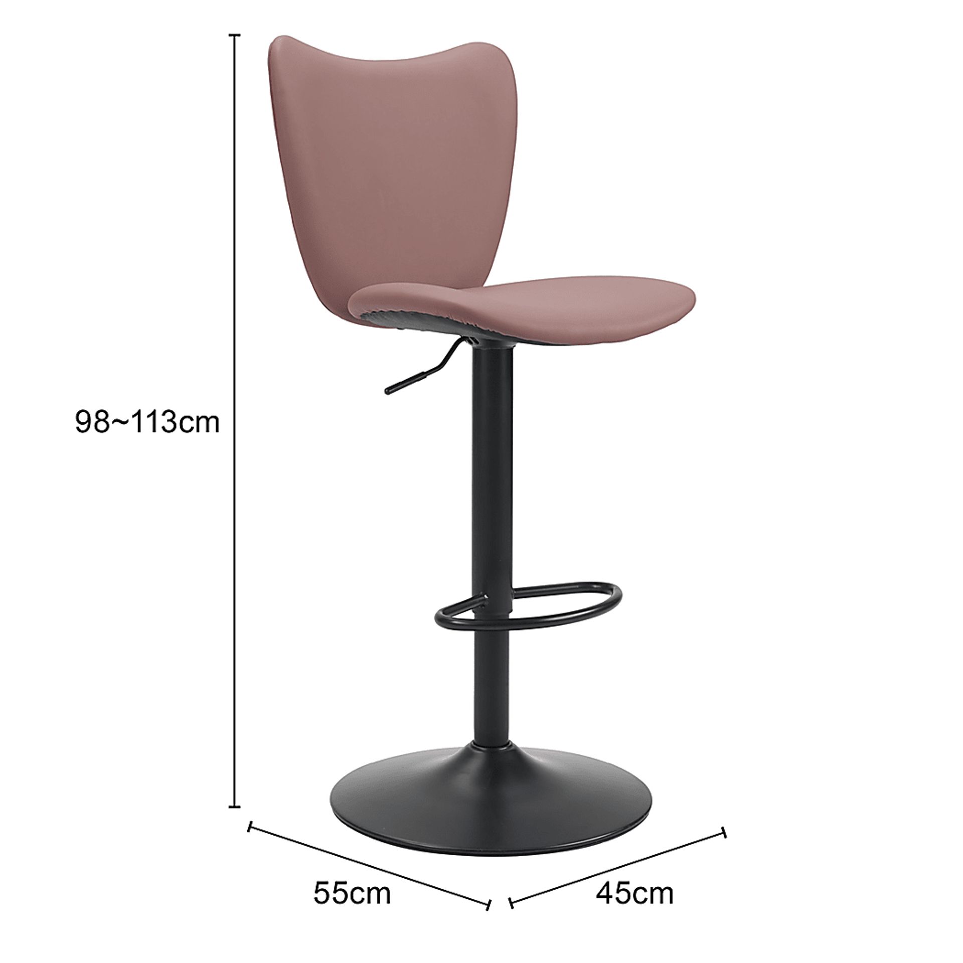 Nyxhu Brown Barstool, Set of 2 - Image 3
