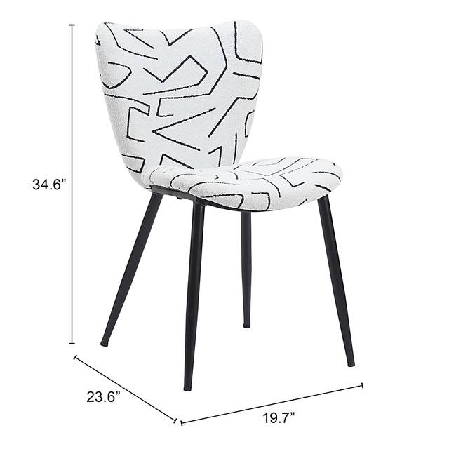 Nyxhu White Dining Chair, Set of 2 - Thumbnail - Image 2