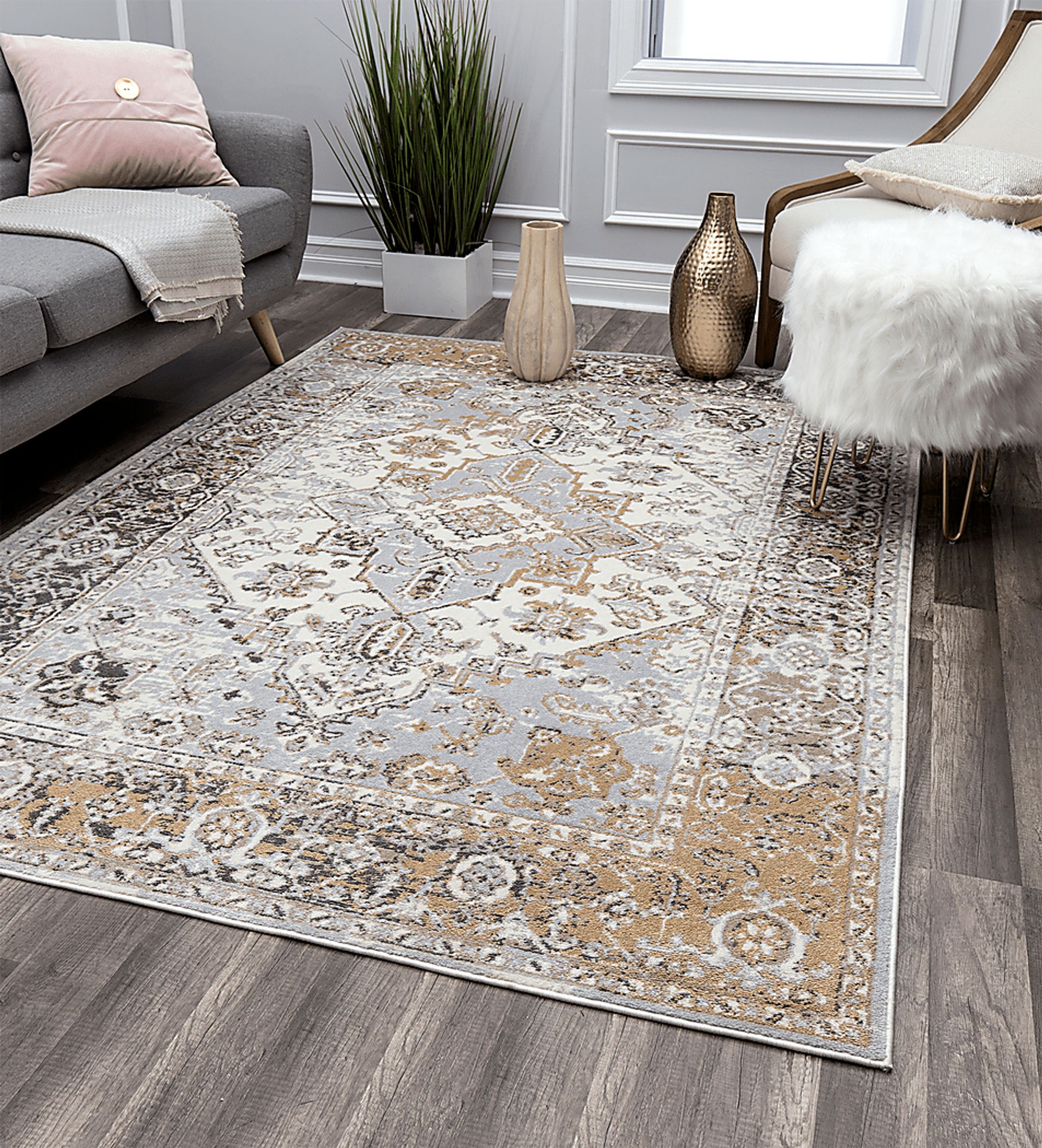 Oadira Gray 8' x 10' Rug - Image 3