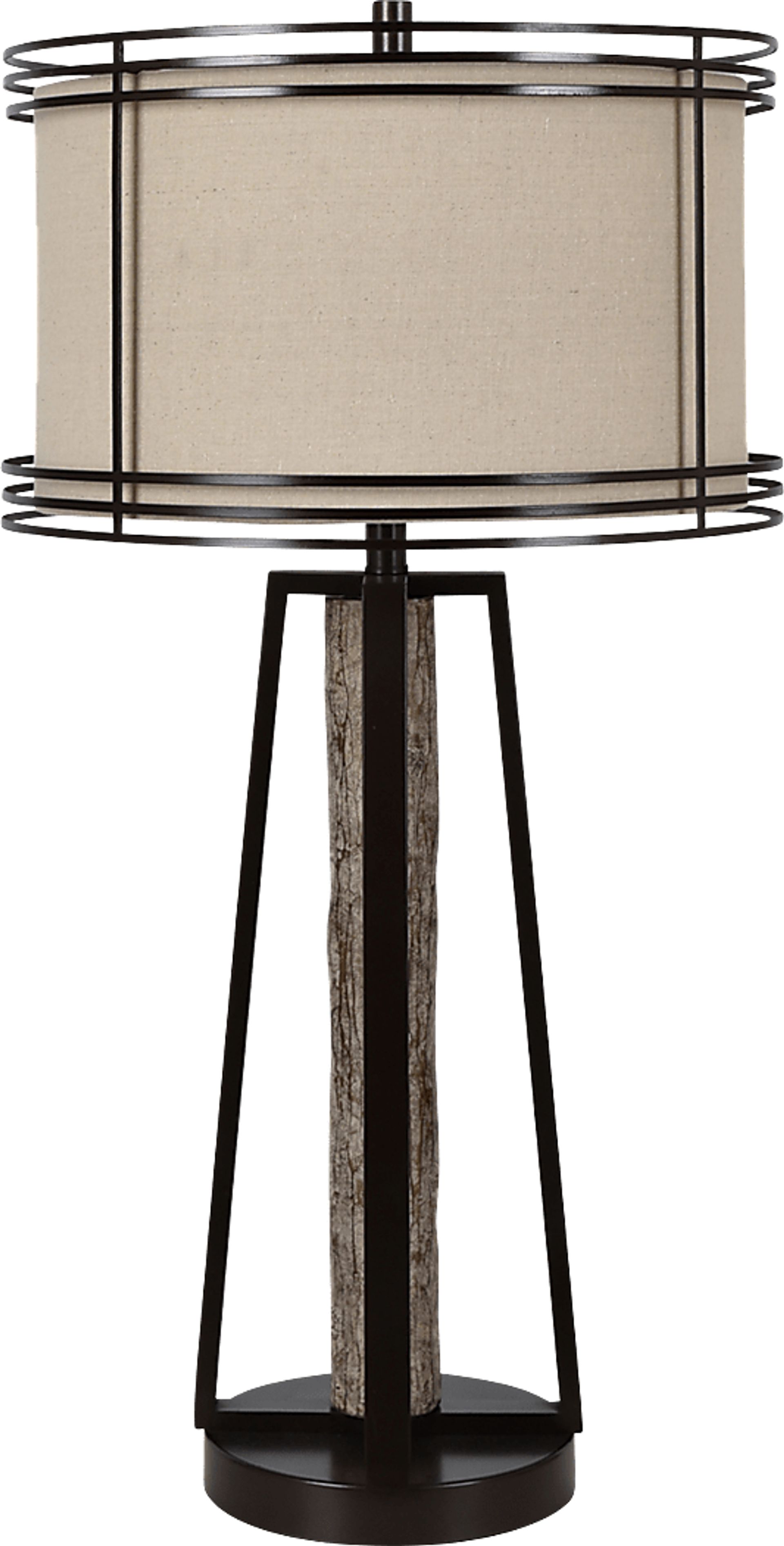Oak Leaf Court Bronze Brown Yellow Table Lamp Rooms to Go