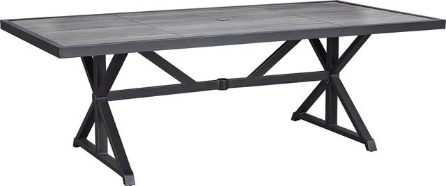 Oak Park Brown-Gray Outdoor Dining Table - Thumbnail - Image 1