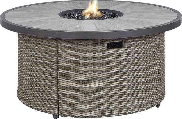 Oak Park Brown-Gray Outdoor Fire Pit - Thumbnail - Image 2
