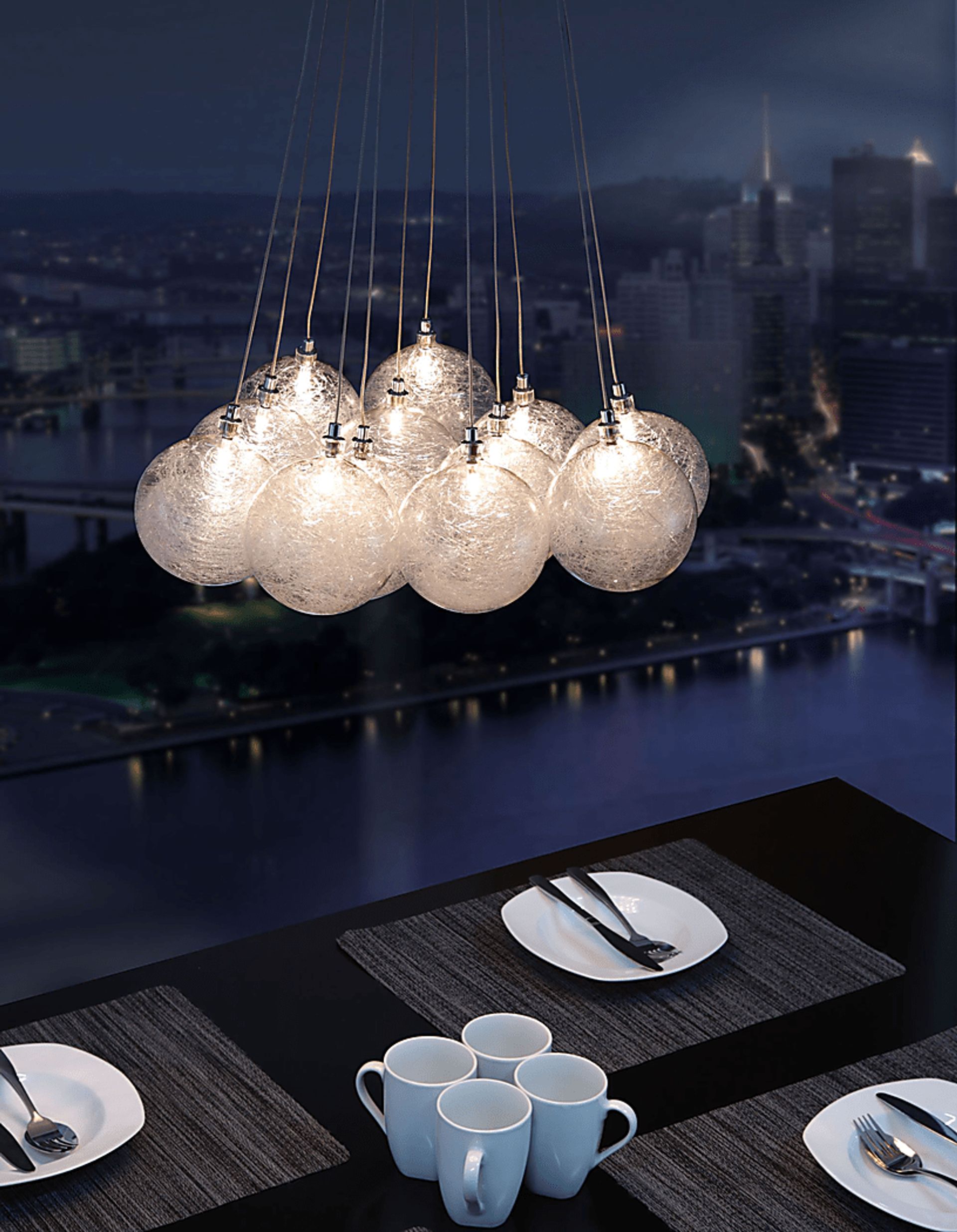 Oak Rim Lane Clear Chandelier - Image 3