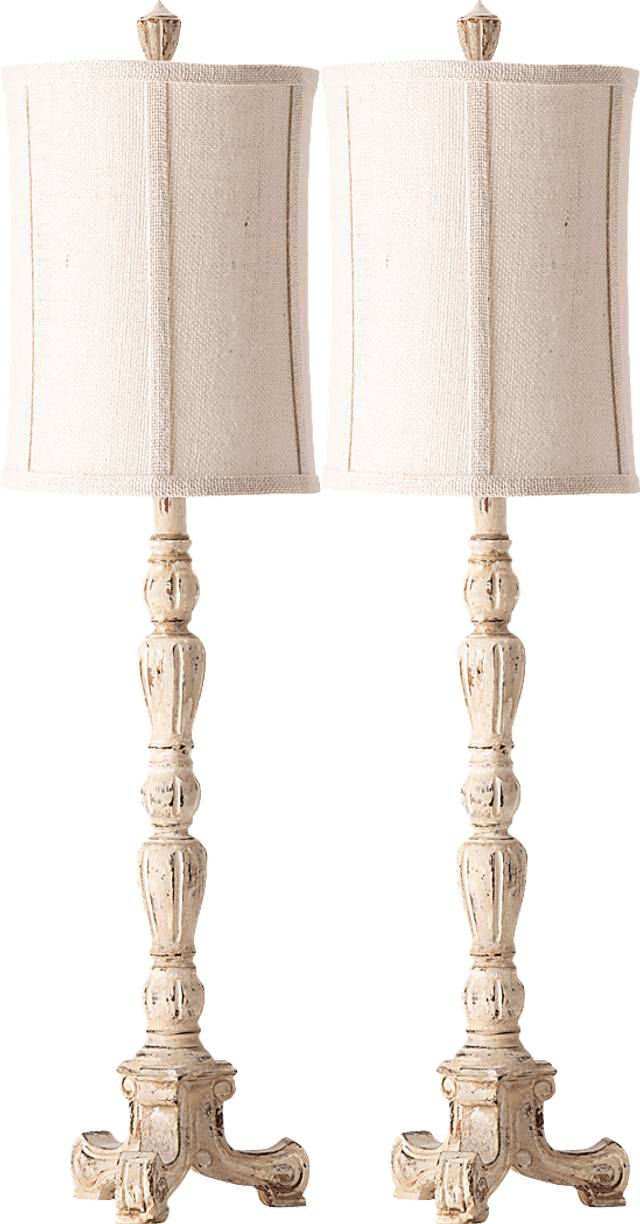 Oak Way White Lamp, Set of 2 - Thumbnail - Image 1