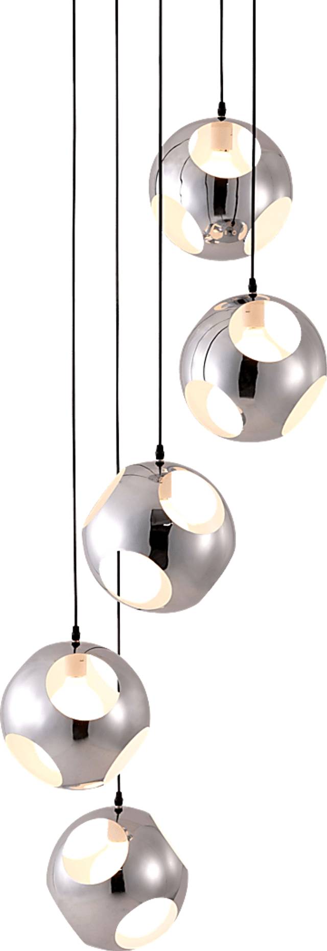 Oak Wood Court Chrome Chandelier - Thumbnail - Image 2