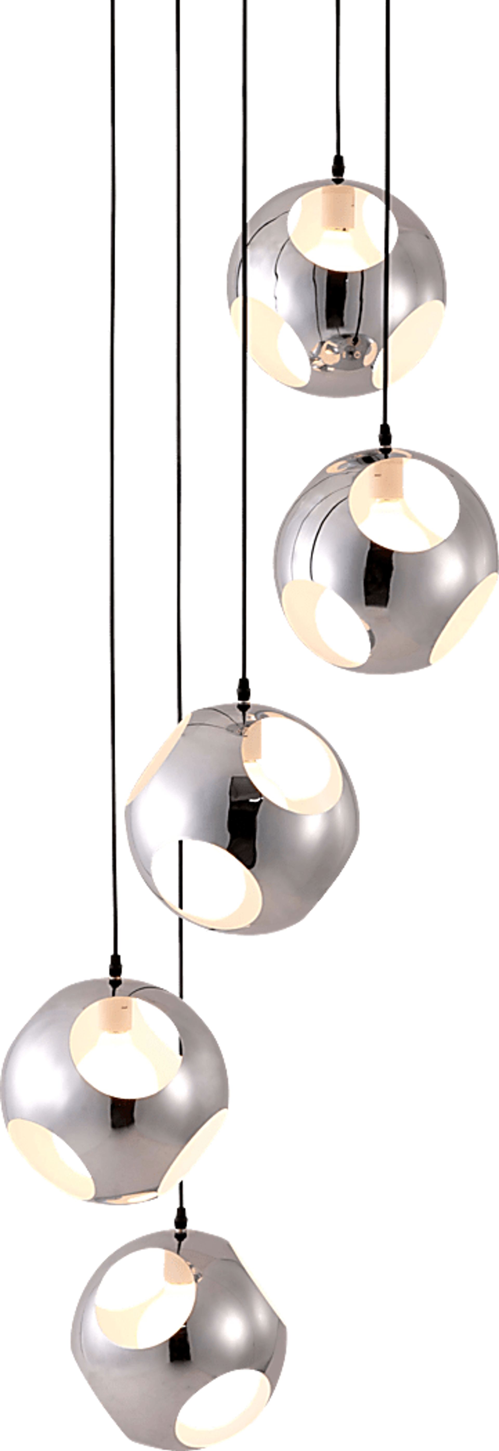 Oak Wood Court Chrome Chandelier - Image 2