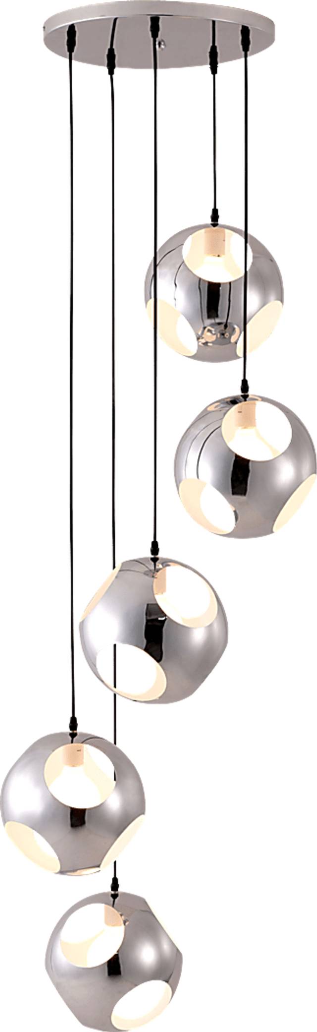 Oak Wood Court Chrome Chandelier - Thumbnail - Image 1