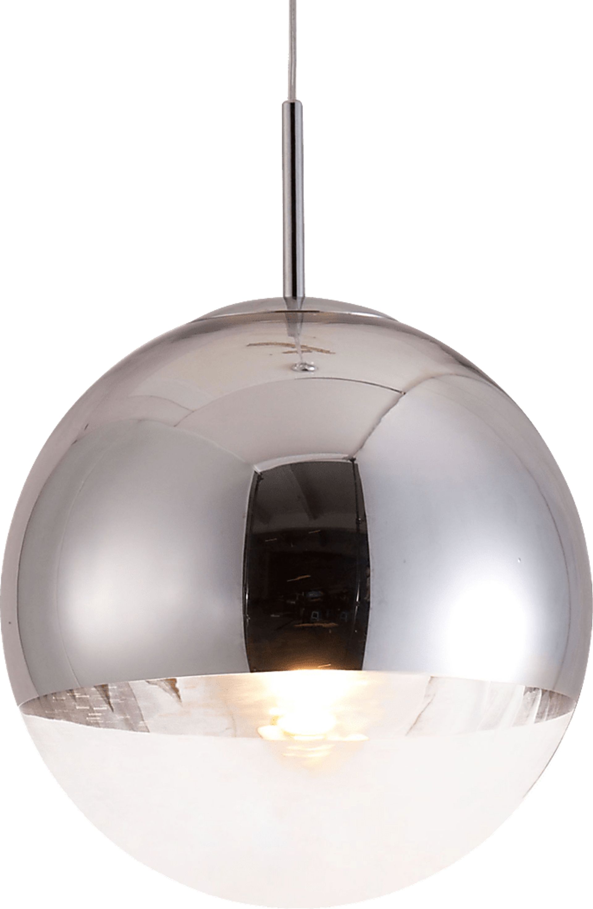 Oak Wood Drive Chrome Pendant - Image 1