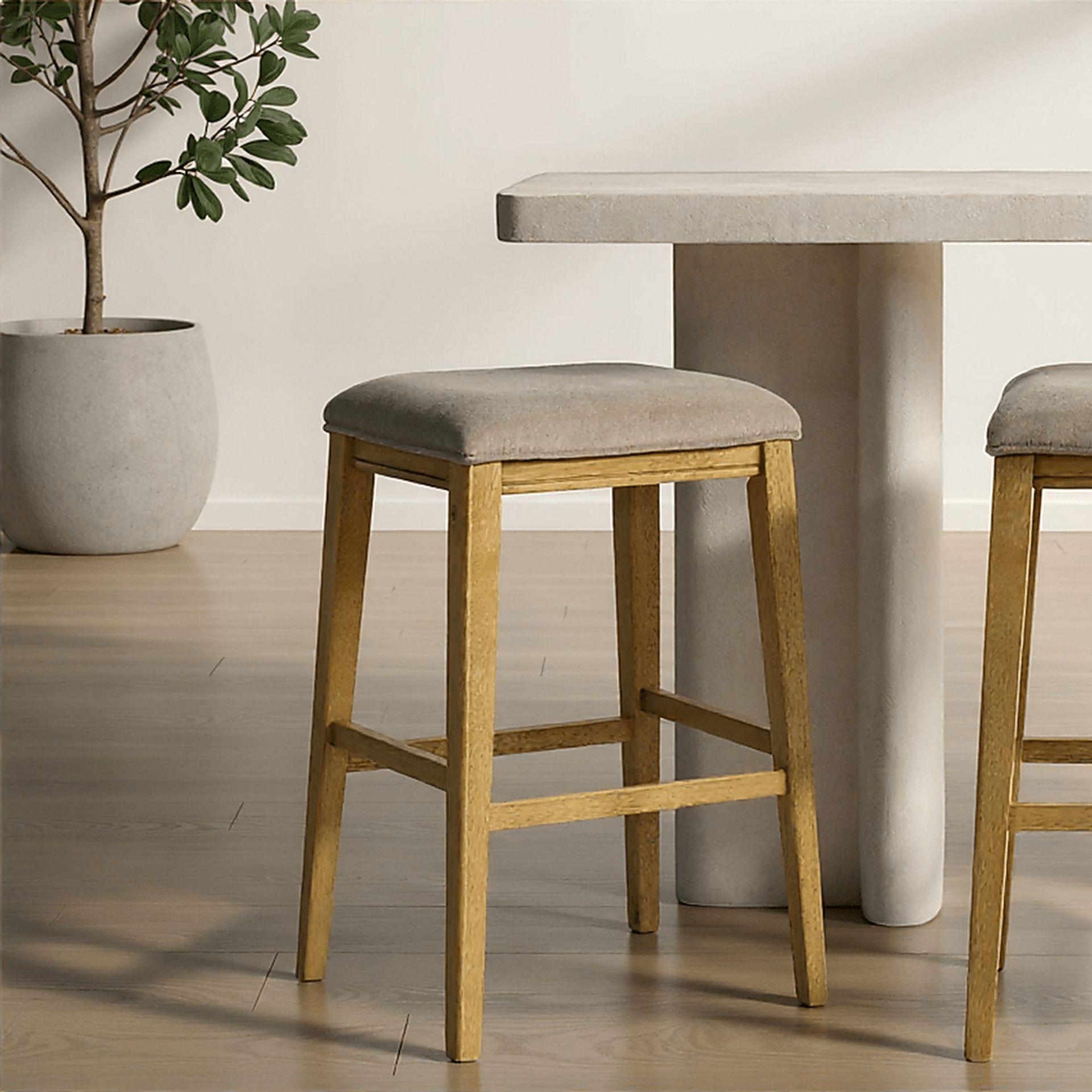 Oakcona Brown Barstool - Image 2
