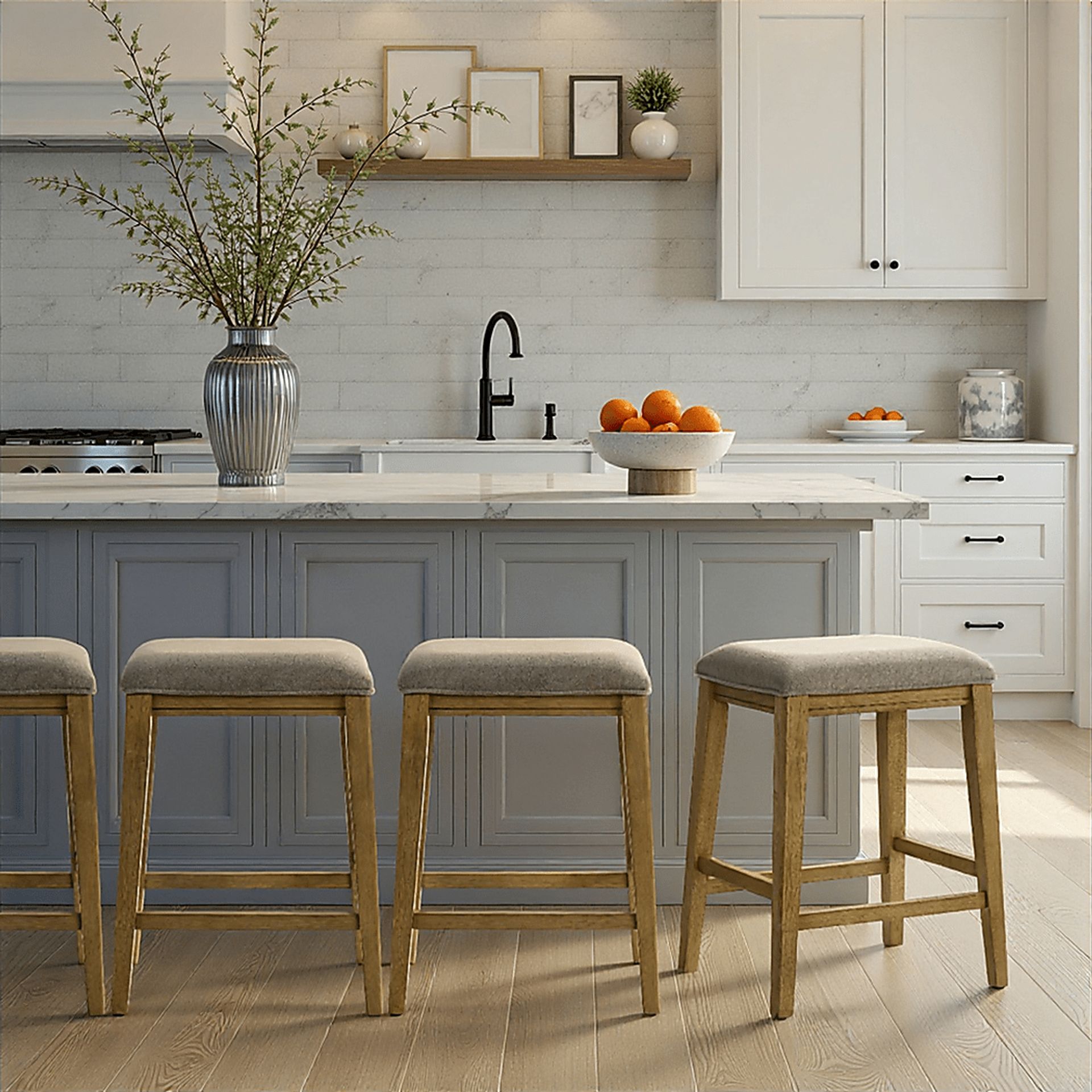 Oakcona Brown Counter Height Stool - Image 3