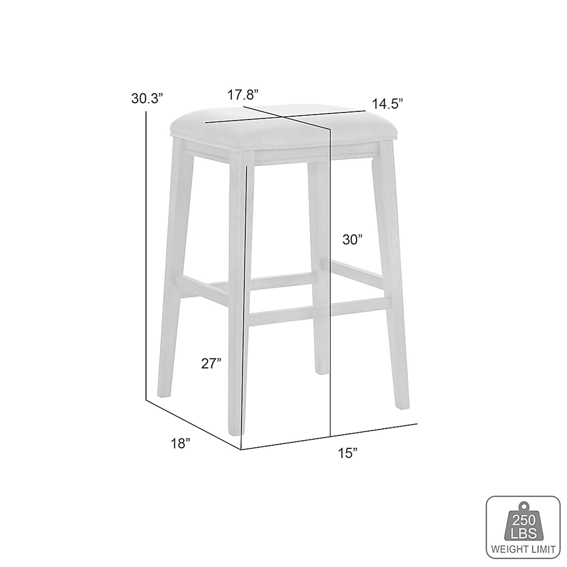 Oakcona White Barstool - Image 5