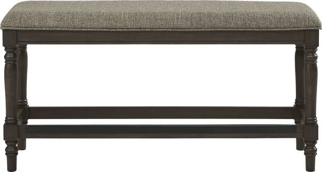 Oakdale Brown Counter Height Bench - Thumbnail - Image 2