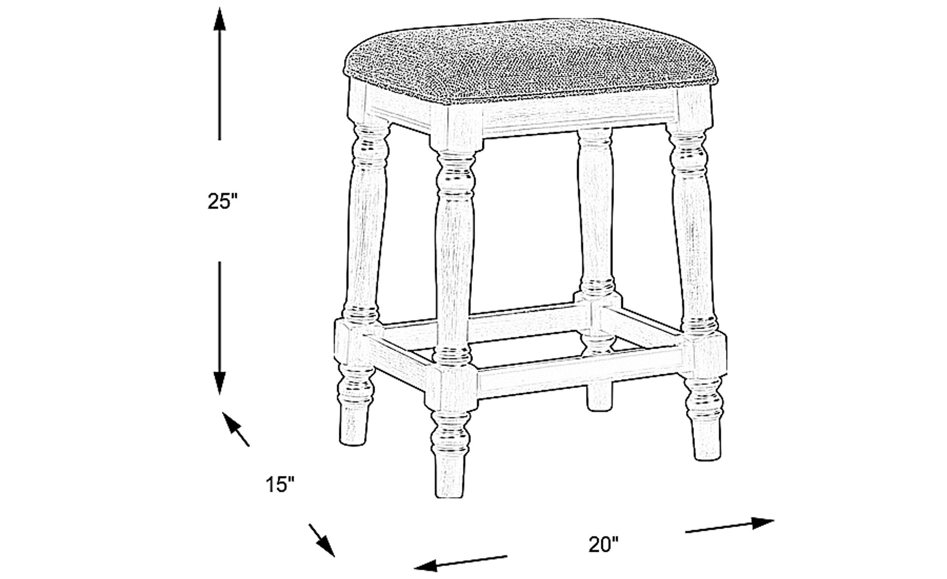 Dimension Image. Please refer to the Dimension Tab on this page for dimension details.
