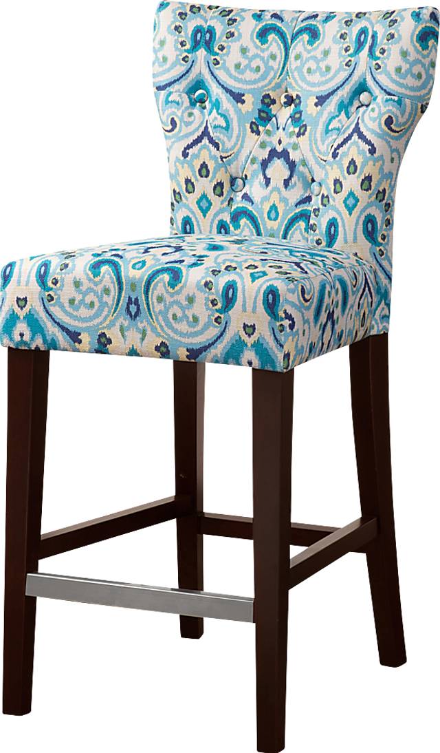 Oakendell Blue Counter Height Stool - Thumbnail - Image 1